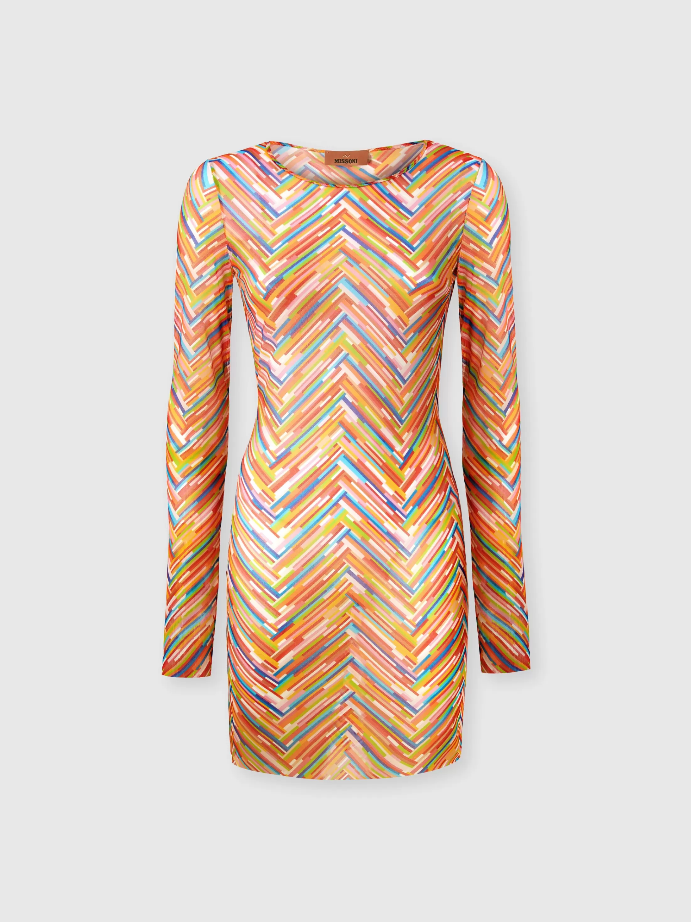 Missoni Abito a maniche lunghe in tulle stampato | Donna Abbigliamento | Abbigliamento