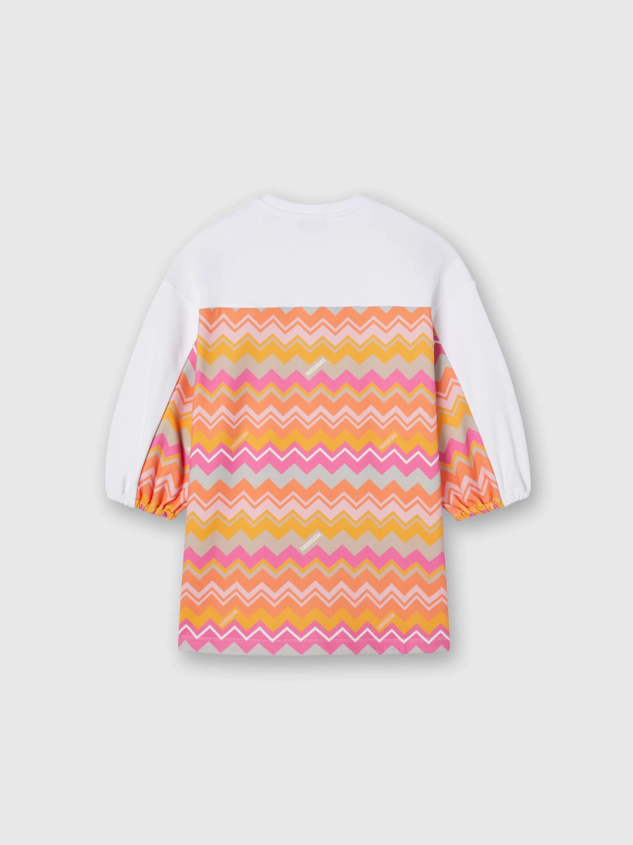 Missoni Abito in cotone con inserti zig zag e logo | Abbigliamento