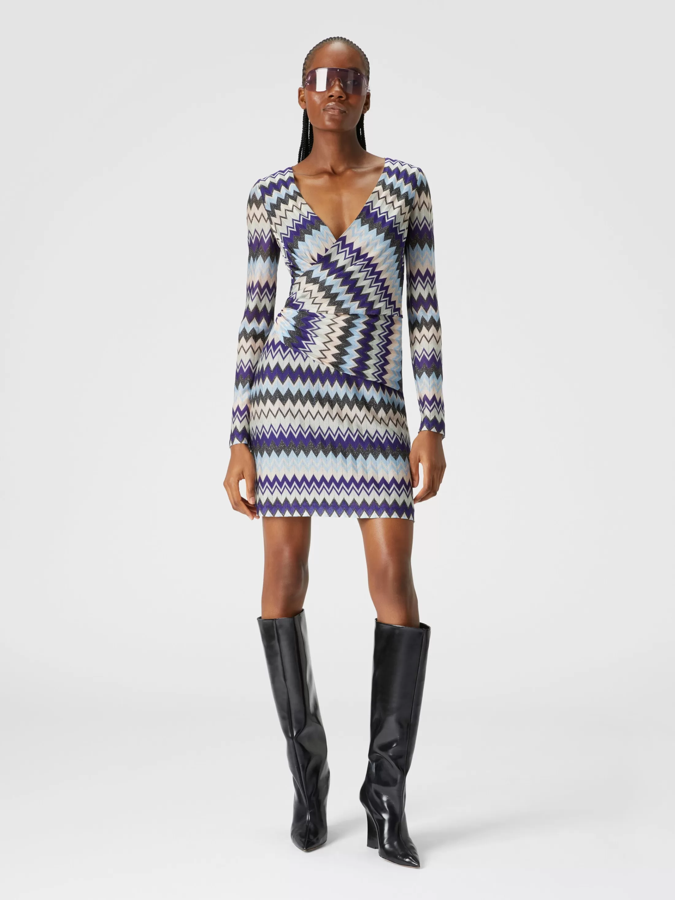 Missoni Abito in viscosa zig zag con scollatura a V | Donna Abiti