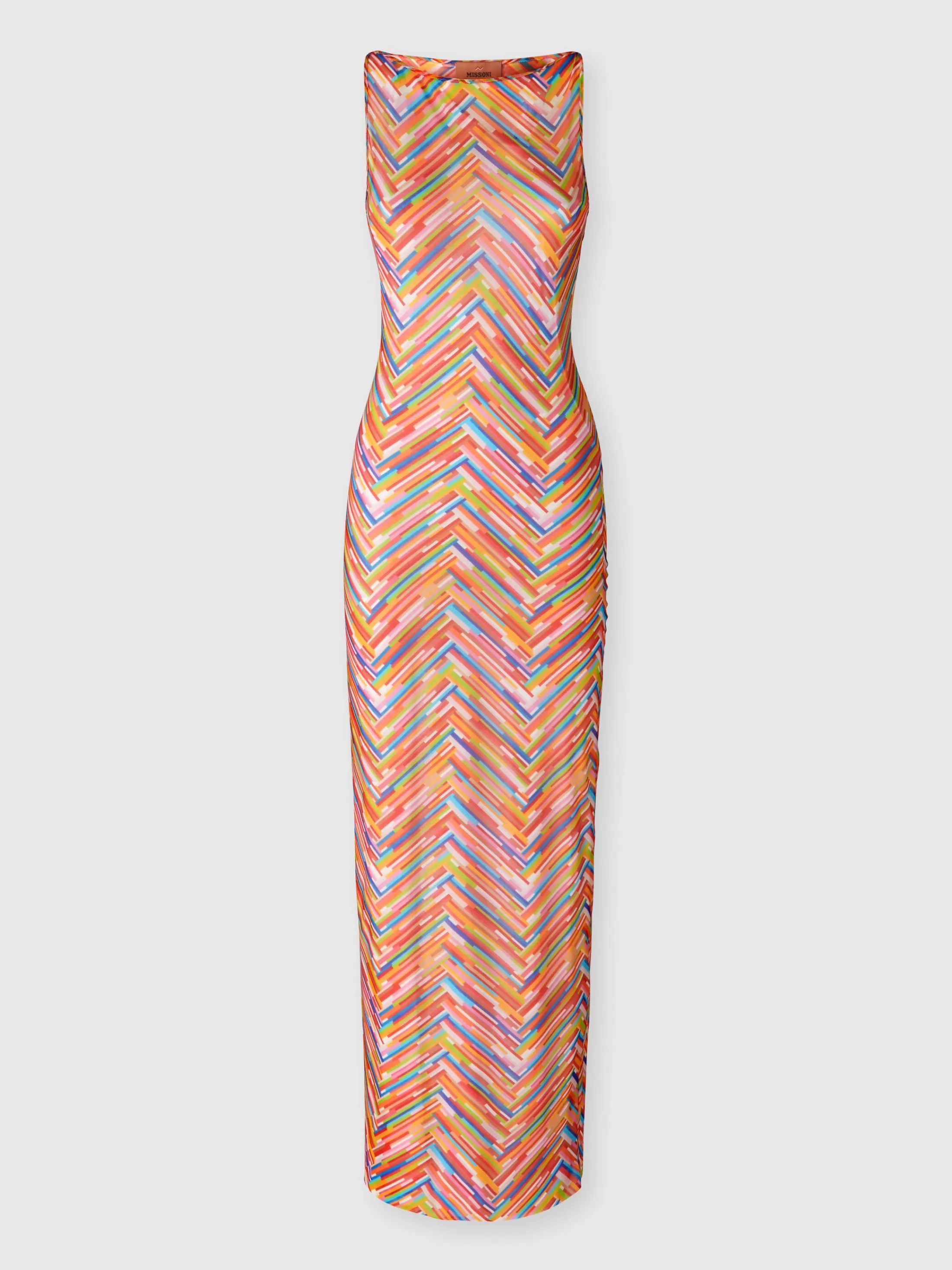 Missoni Abito lungo smanicato in tulle stampato | Donna Abbigliamento | Abbigliamento