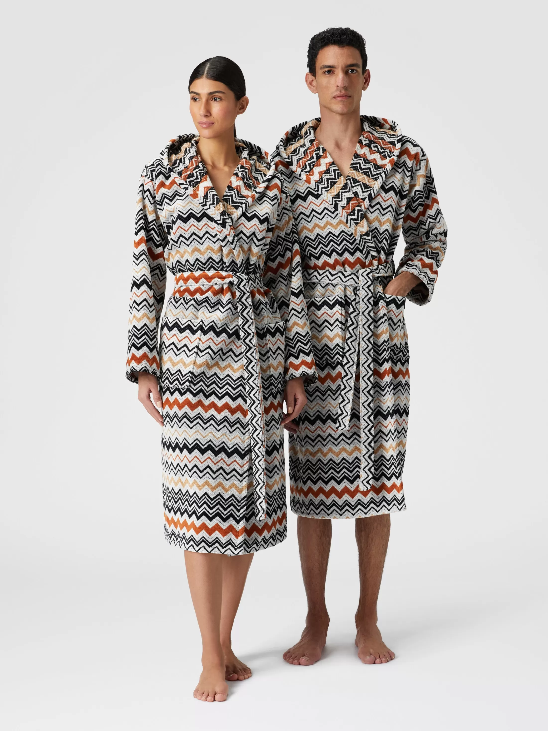 Missoni Accappatoio Bernard in spugna di cotone zig zag | Donna Bagno | Accappatoi