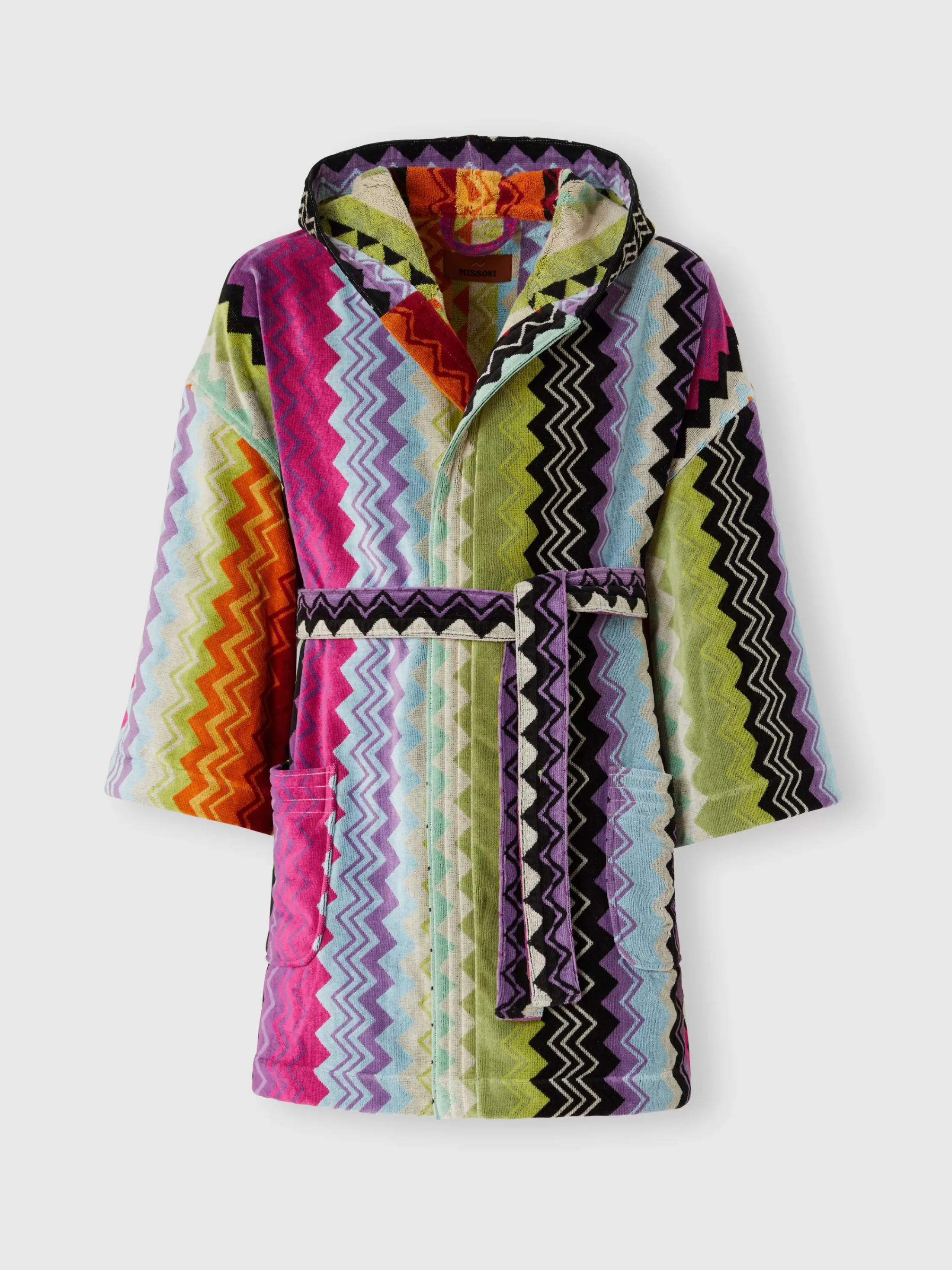 Missoni Accappatoio Giacomo in spugna di cotone zig zag | Donna Bagno | Accappatoi