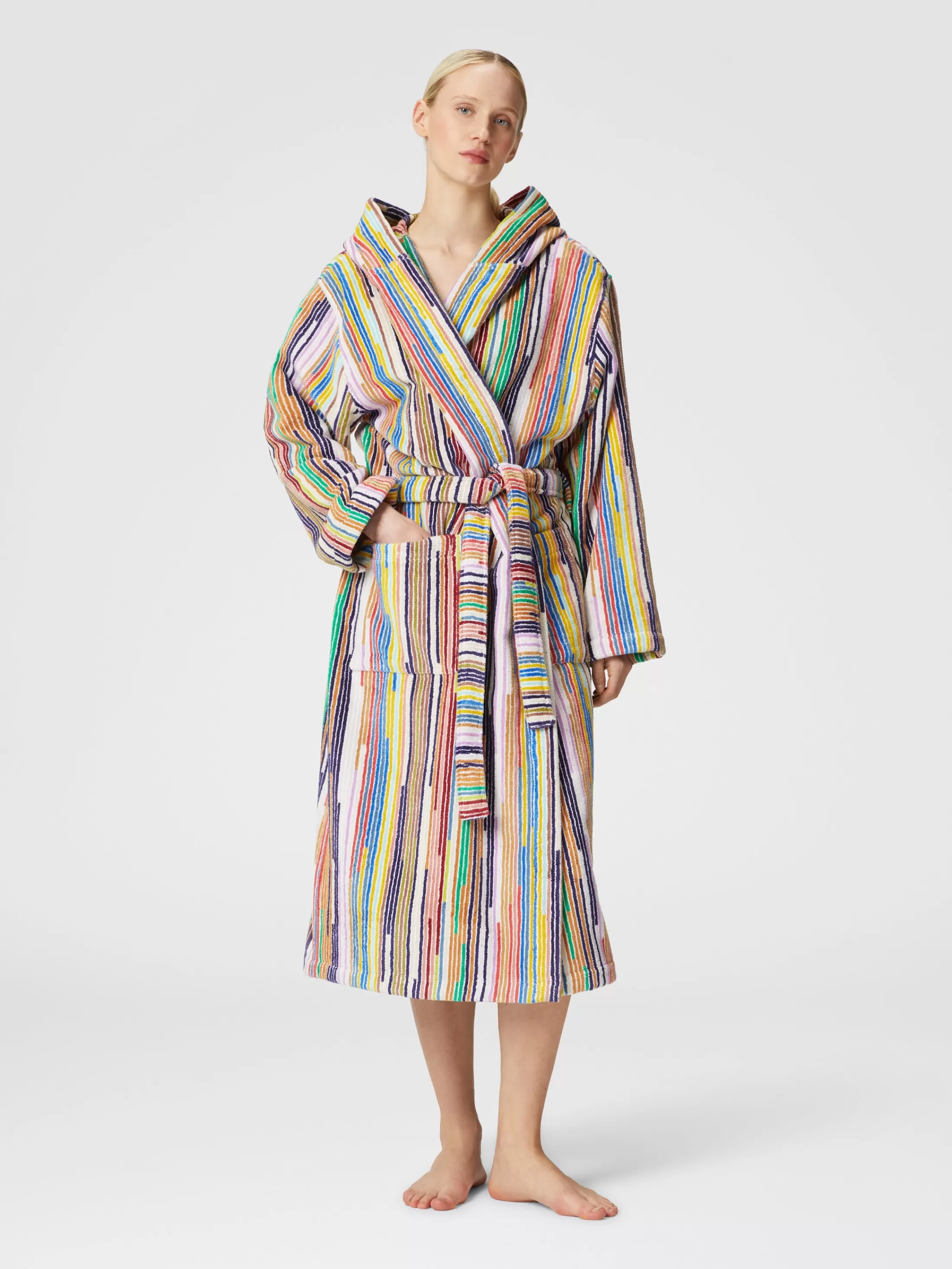 Missoni Accappatoio Melody in spugna di cotone a righe verticali | Donna Bagno | Accappatoi