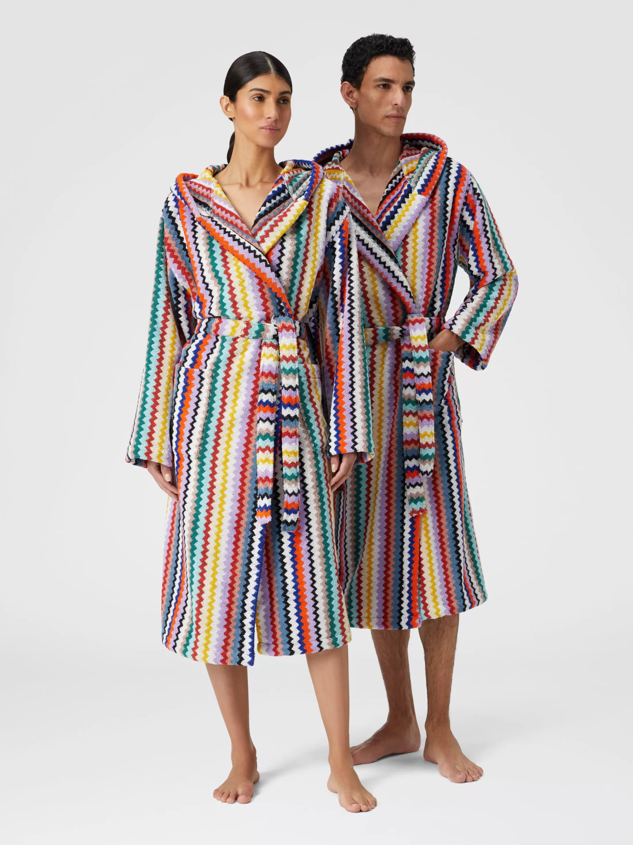 Missoni Accappatoio Riverbero in spugna di cotone zig zag | Donna Bagno | Accappatoi