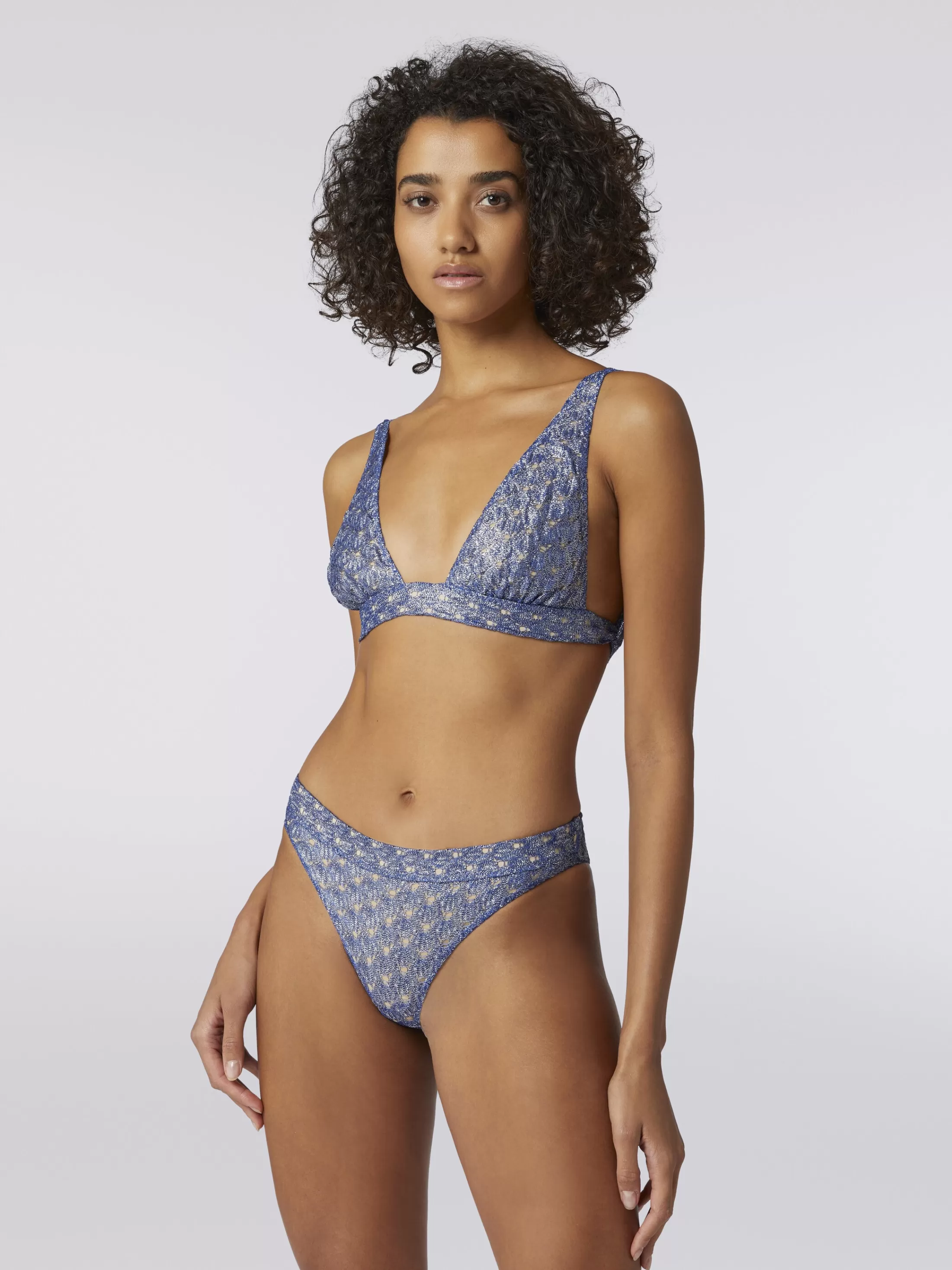 Missoni Bikini in viscosa effetto pizzo con finish lucido | Donna Costumi Da Bagno | Costumi Da Bagno