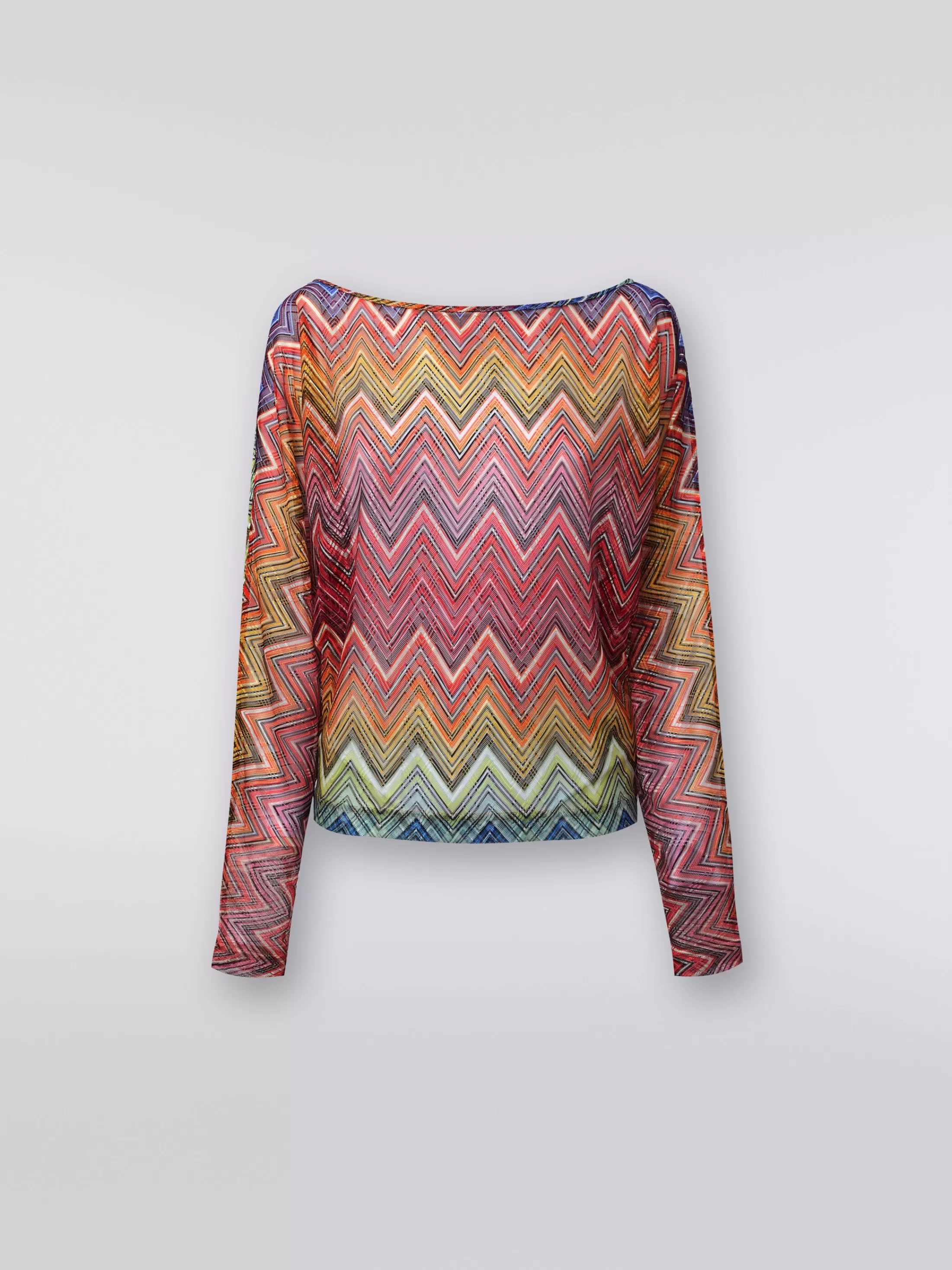 Missoni Blusa a maniche lunghe in tessuto stampa zig zag | Donna Abbigliamento | Abbigliamento