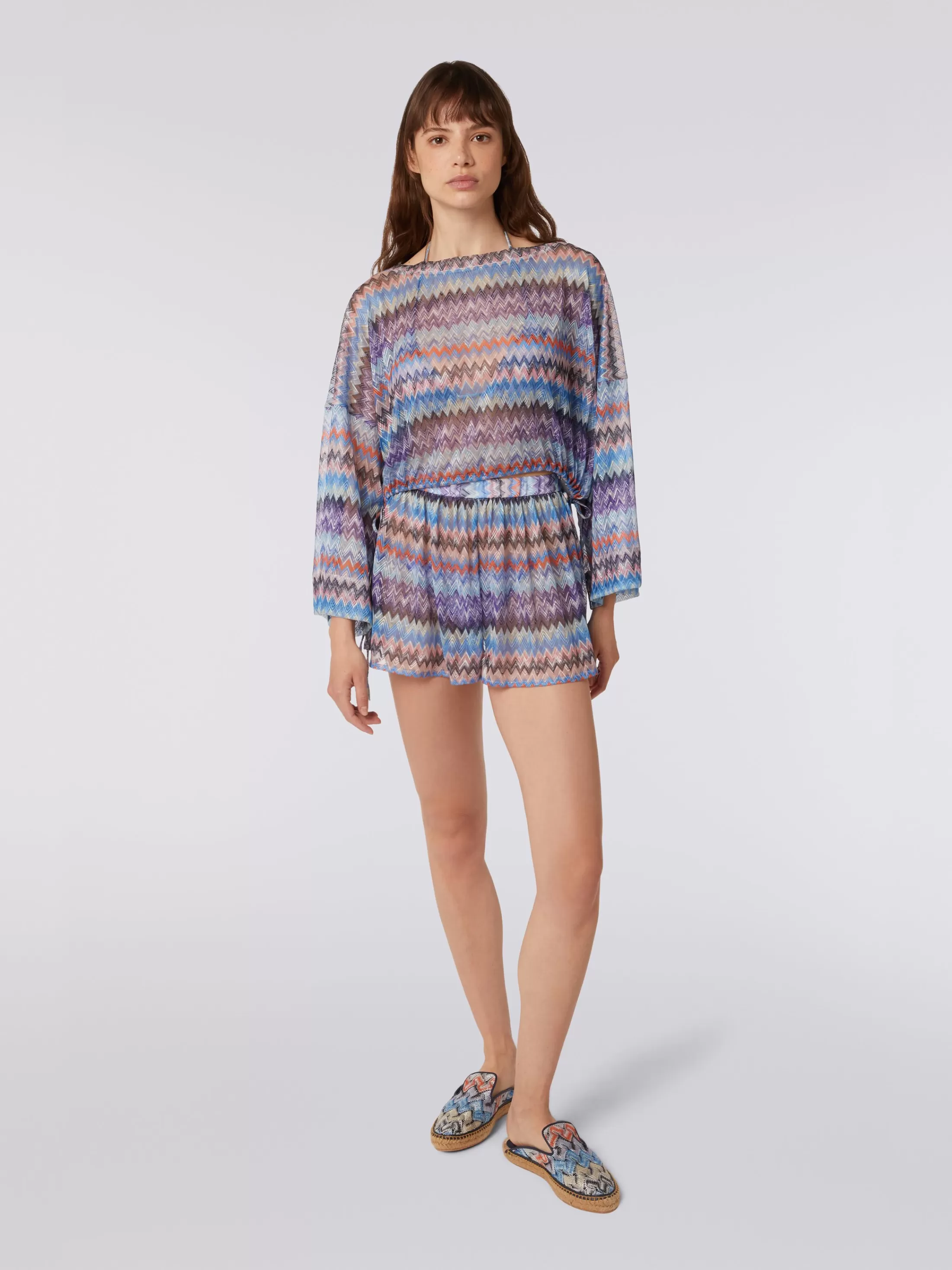 Missoni sa copricostume in tulle di viscosa chevron | Donna Abbigliamento | Abbigliamento