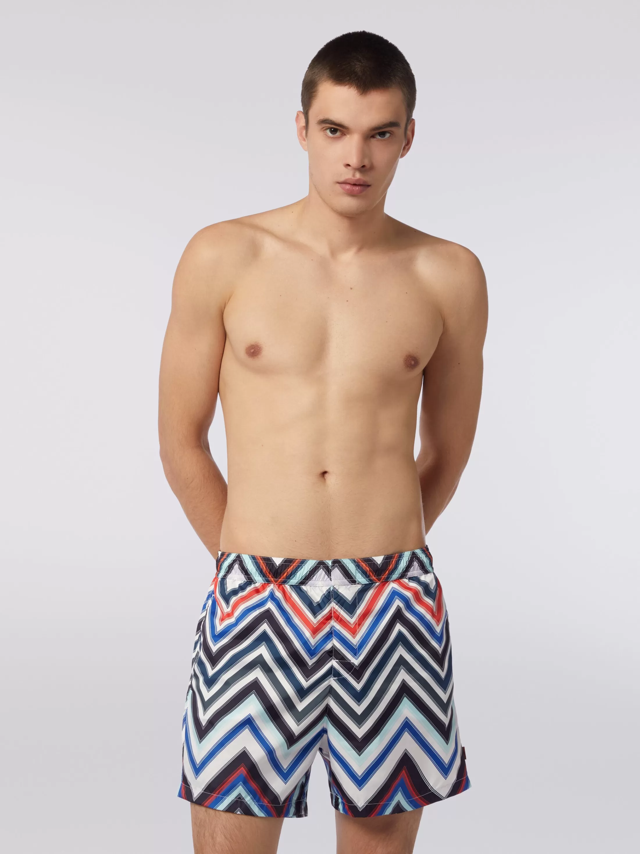 Missoni Boxer mare in nylon con macro-zig zag in gradazione | Uomo Costumi Da Bagno | Costumi Da Bagno