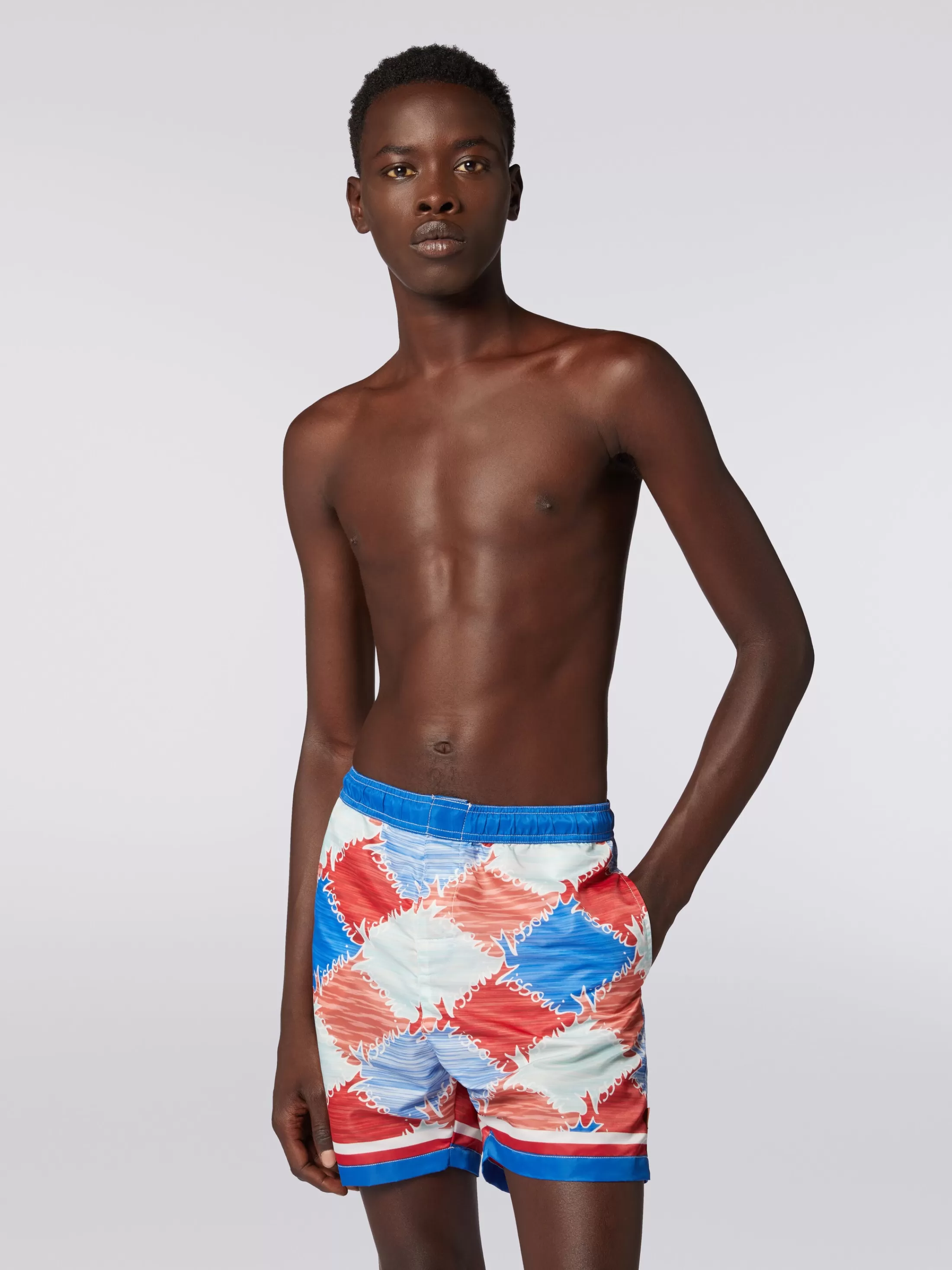 Missoni Boxer mare in nylon fiammato con logo | Uomo Abbigliamento | Costumi Da Bagno