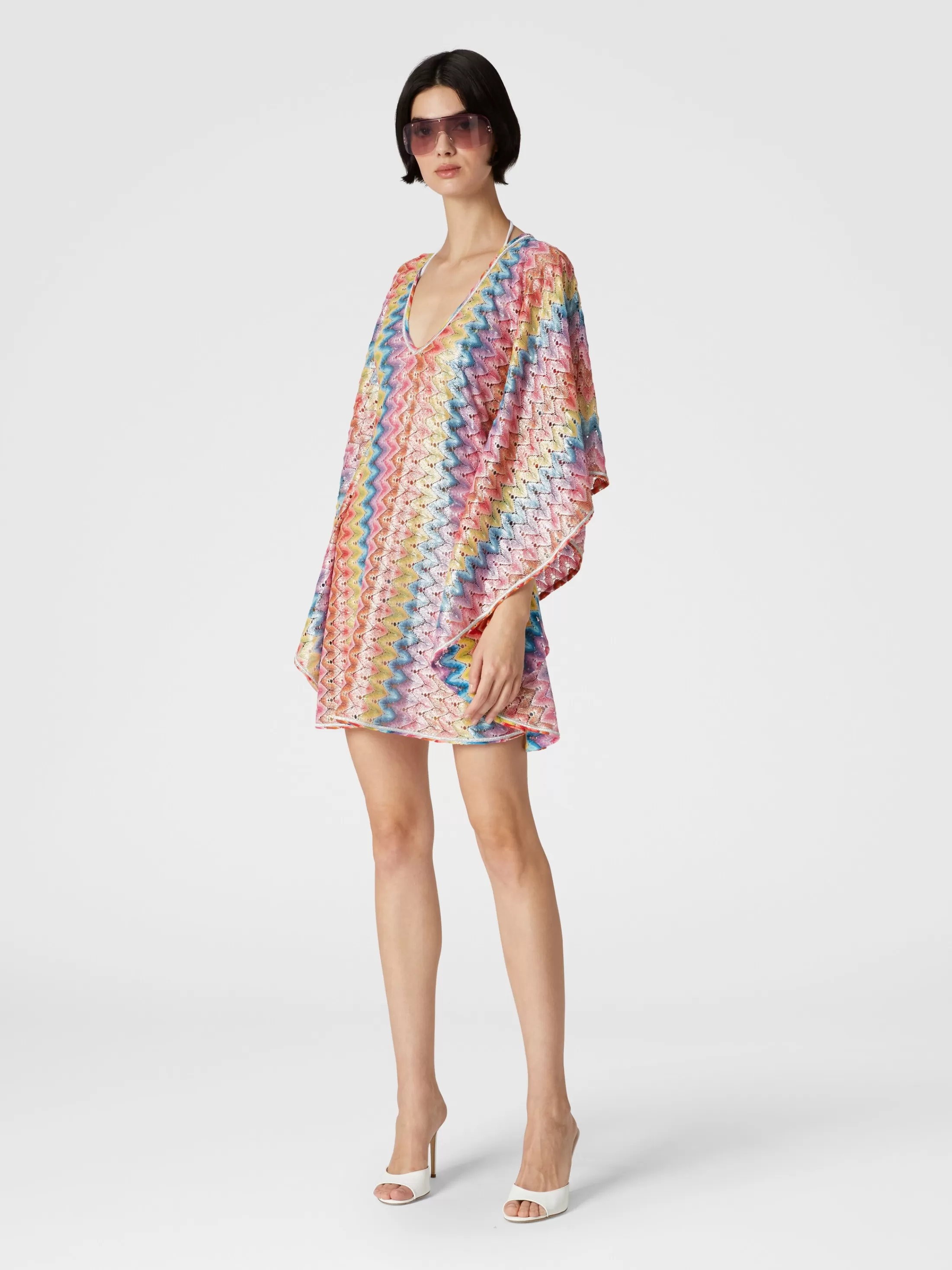 Missoni Caftano copricostume corto in pizzo spalmato | Donna Abbigliamento | Abbigliamento