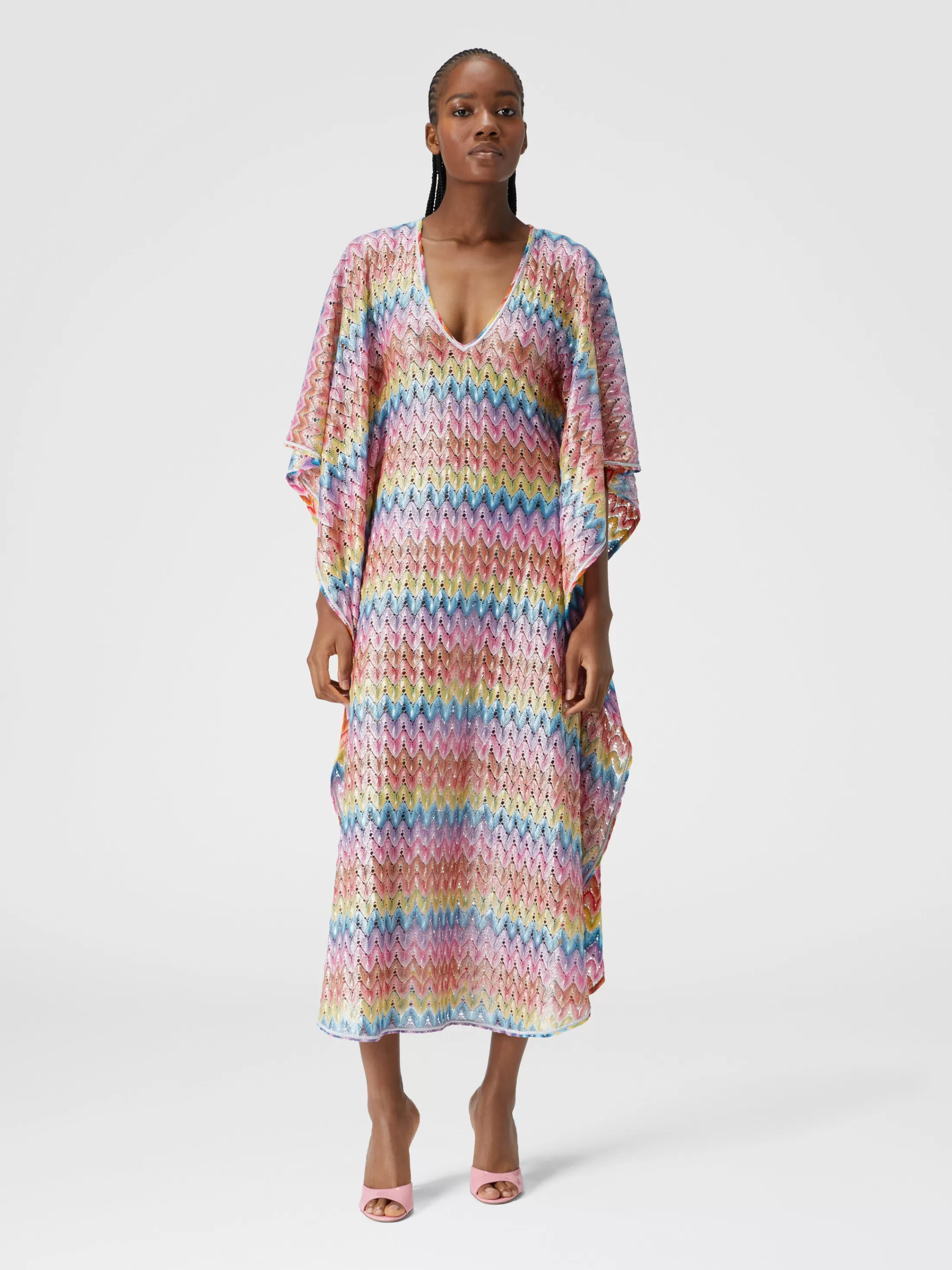 Missoni Caftano copricostume lungo in pizzo spalmato | Donna Abbigliamento | Abbigliamento