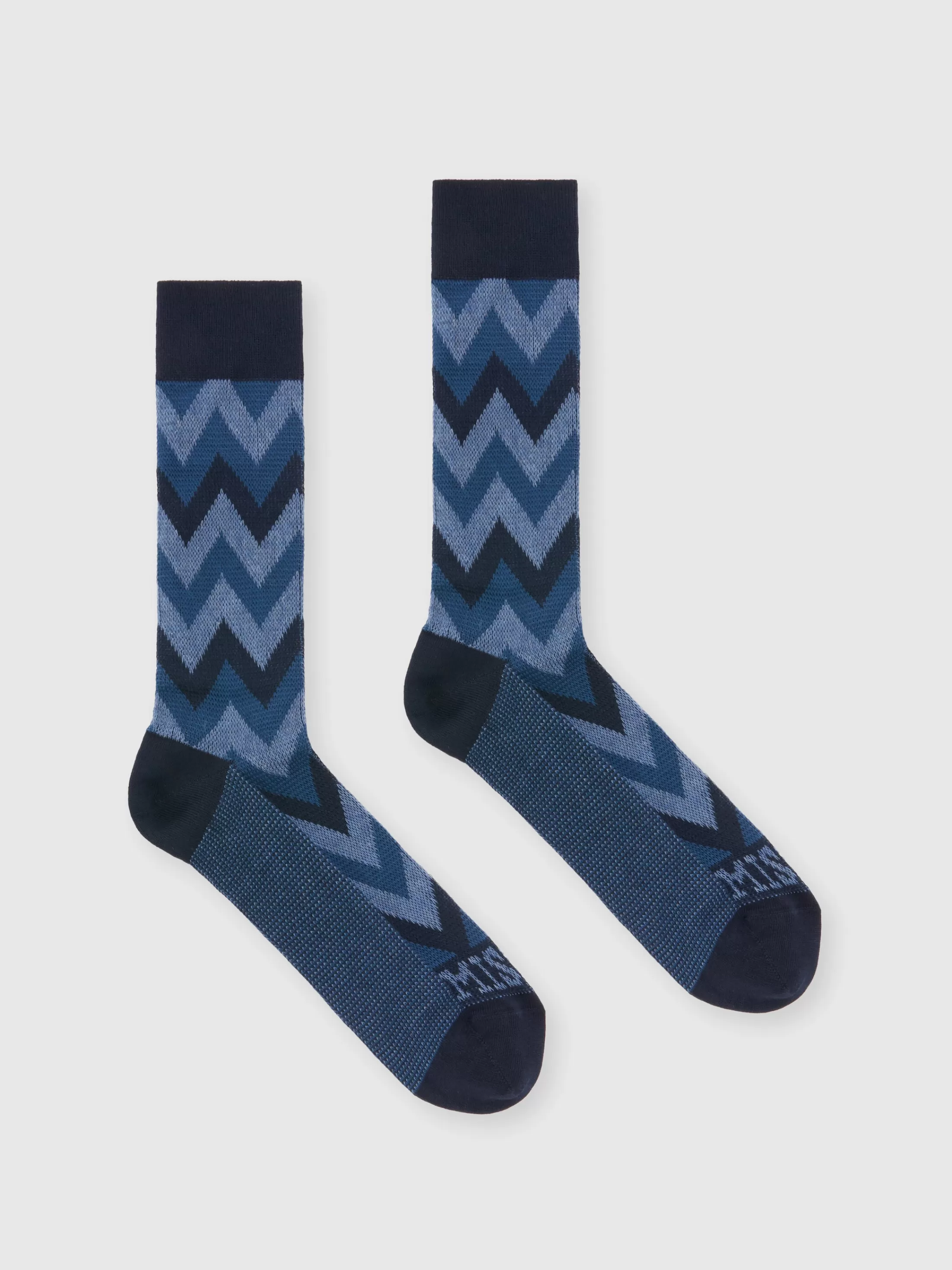 Missoni Calzini in misto cotone zig zag con scritta logo | Uomo Calze