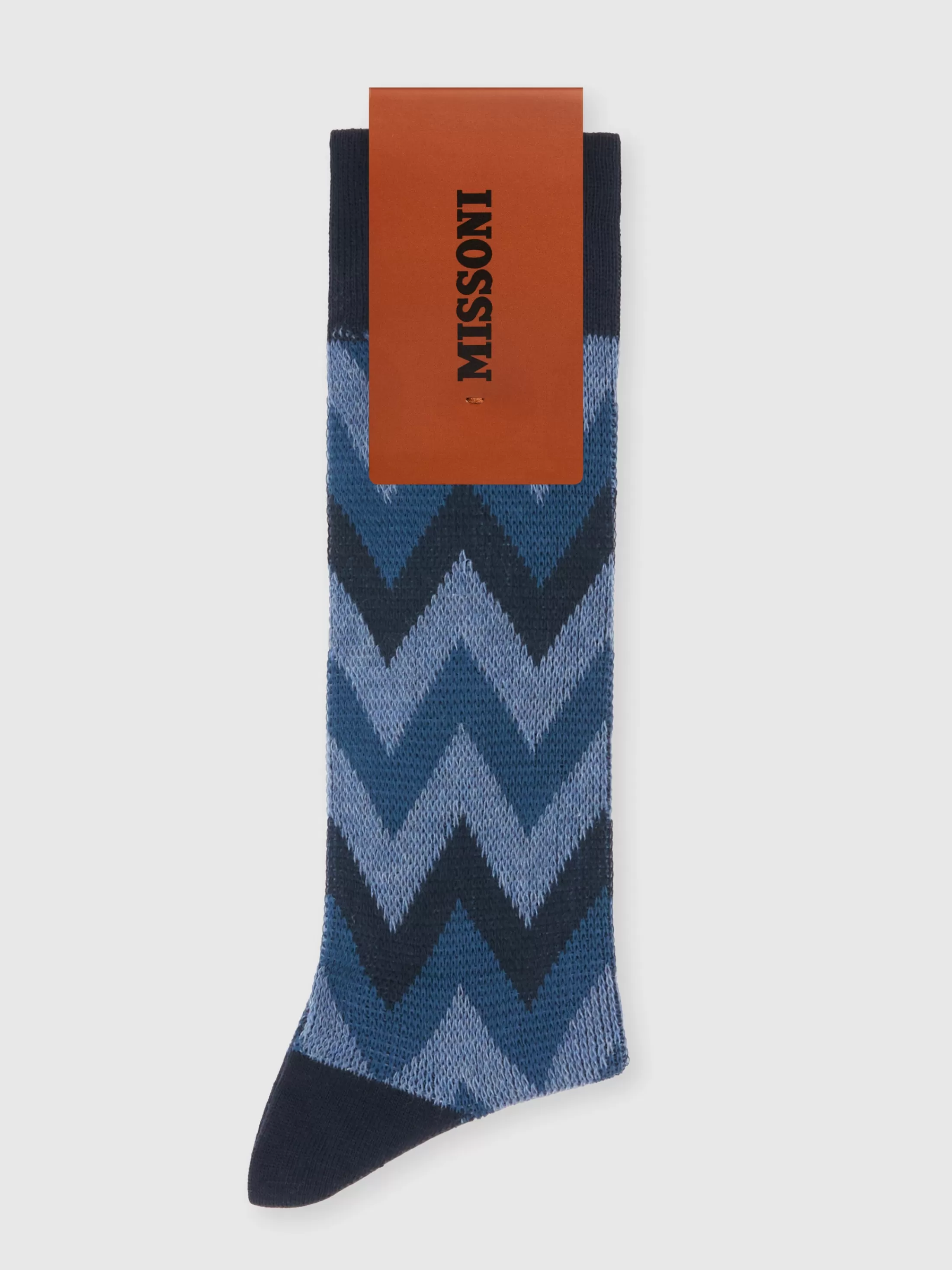 Missoni Calzini in misto cotone zig zag con scritta logo | Uomo Calze