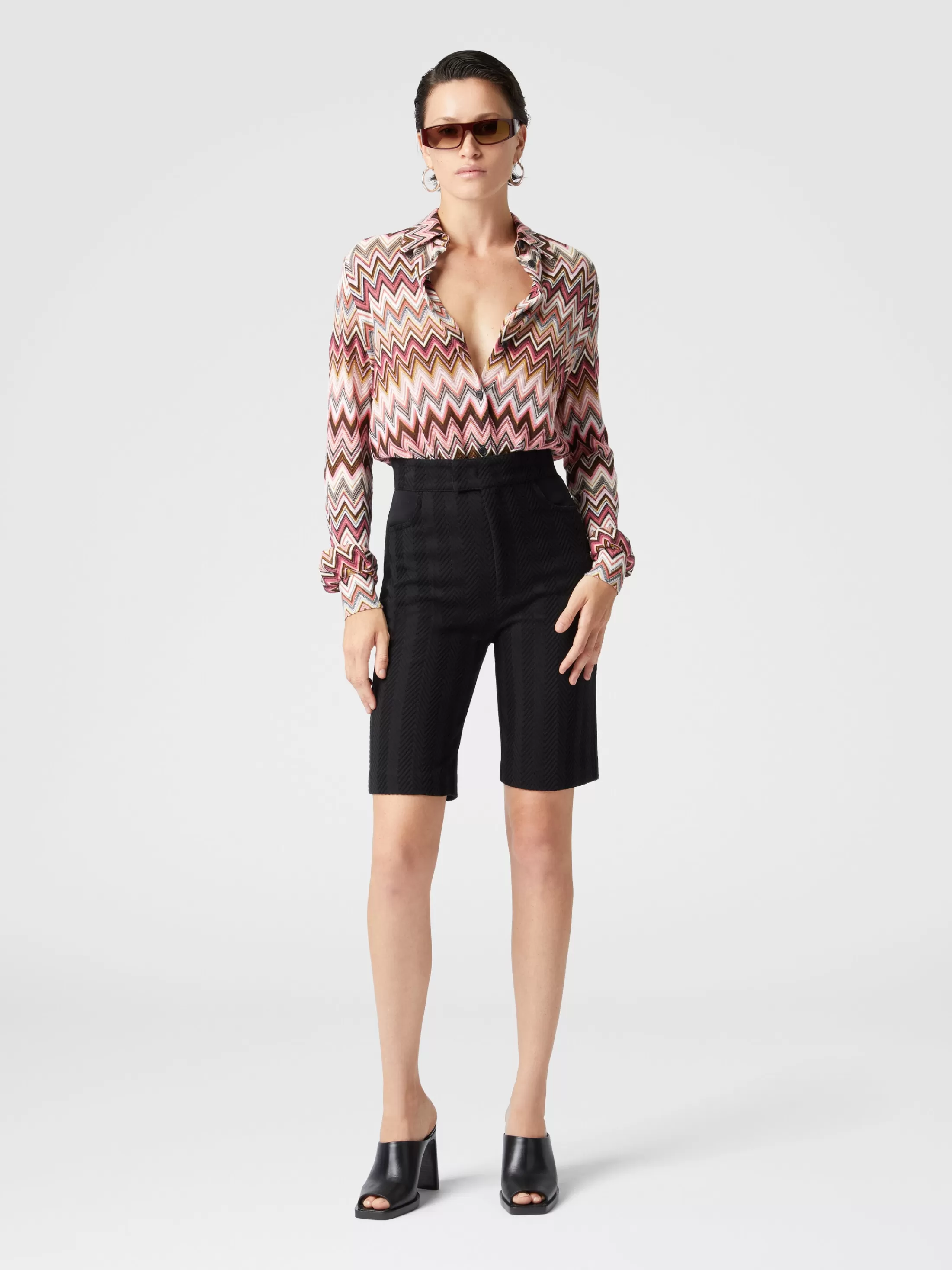 Missoni Camicia in cotone e viscosa zig zag | Donna Camicie E Bluse