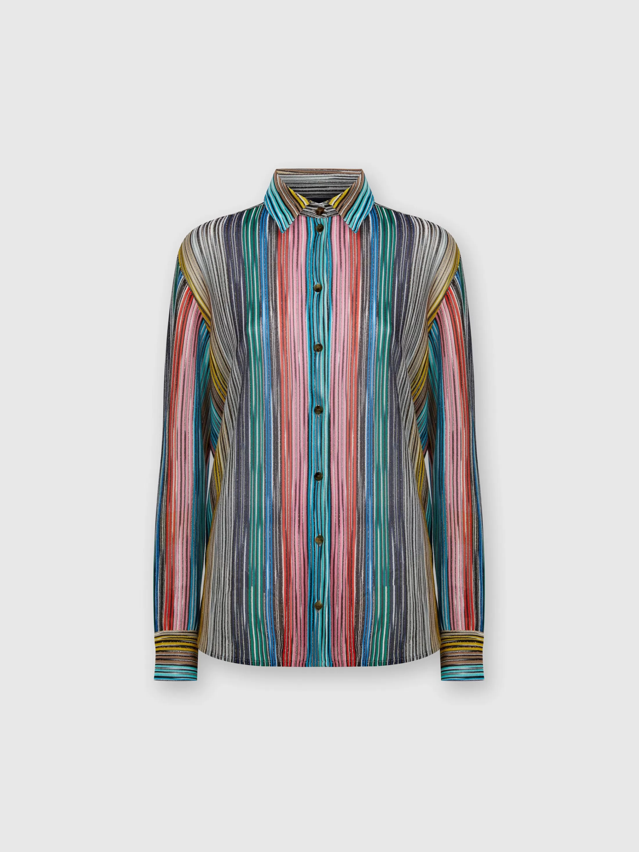 Missoni Camicia in maglia a costine fiammata lamé | Donna Camicie E Bluse