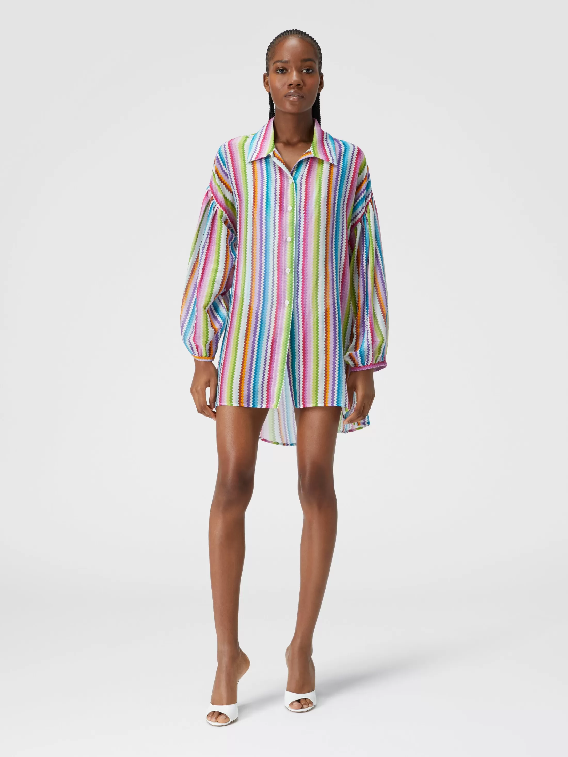 Missoni Camicia oversize in seta e cotone stampata | Donna Abbigliamento | Abbigliamento