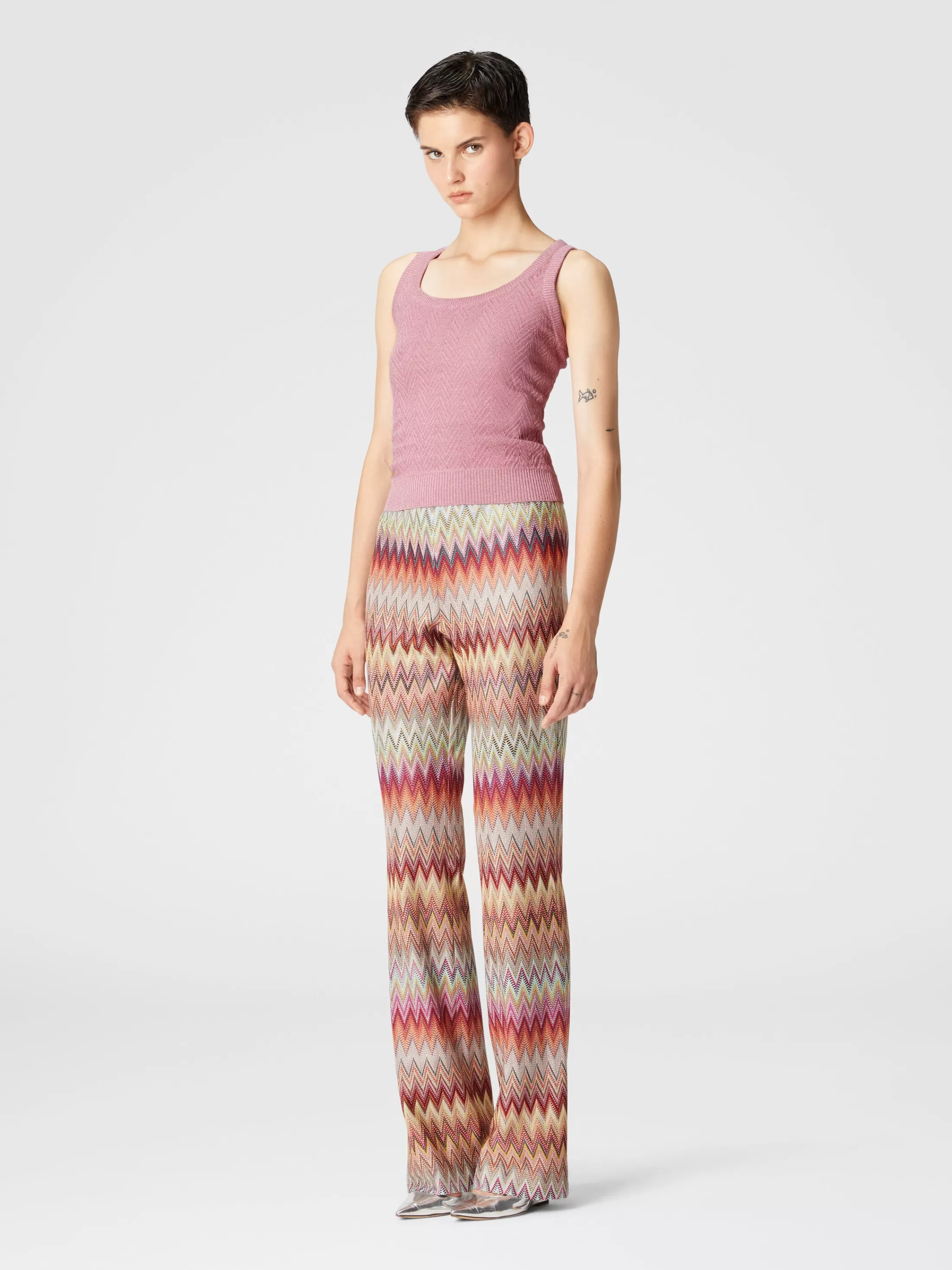 Missoni Canotta motivo chevron in jaquard | Donna T-Shirt E Top