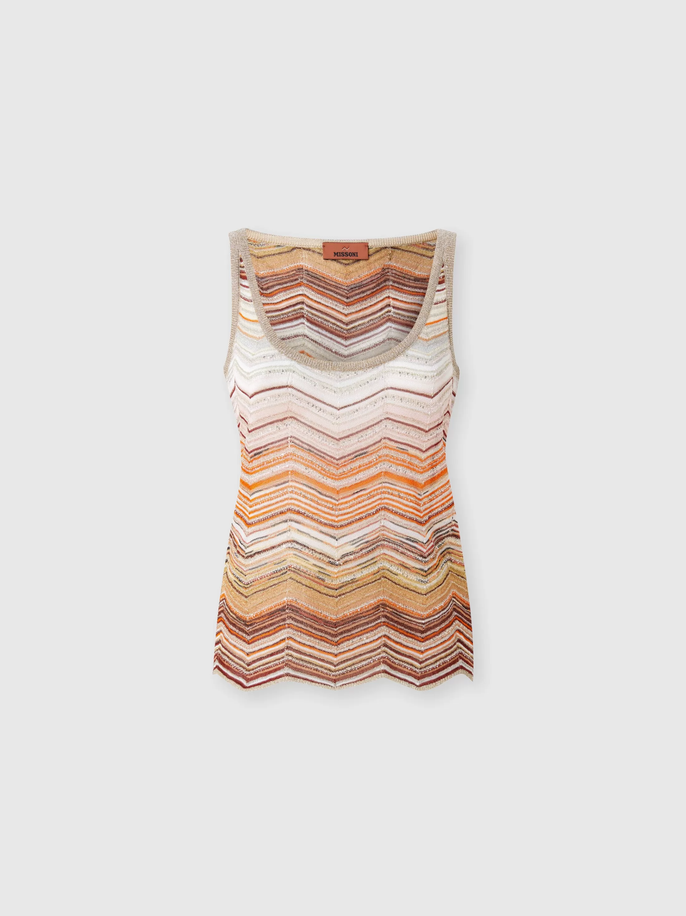 Missoni Canottiera chevron lamé con paillettes | Donna T-Shirt E Top