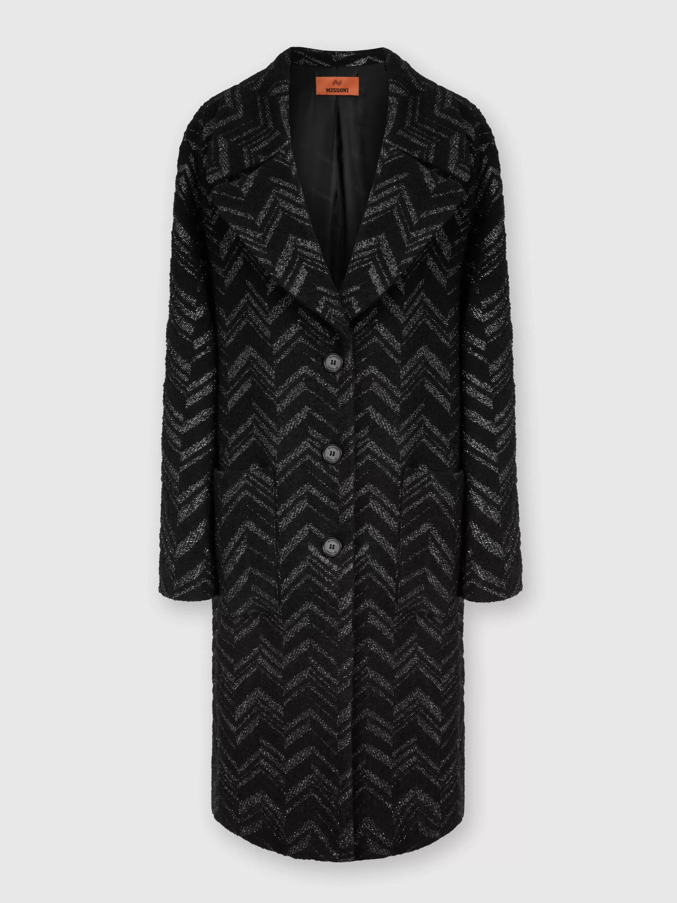 Missoni Cappotto in maglia bouclé con chevron lamé | Donna Capispalla