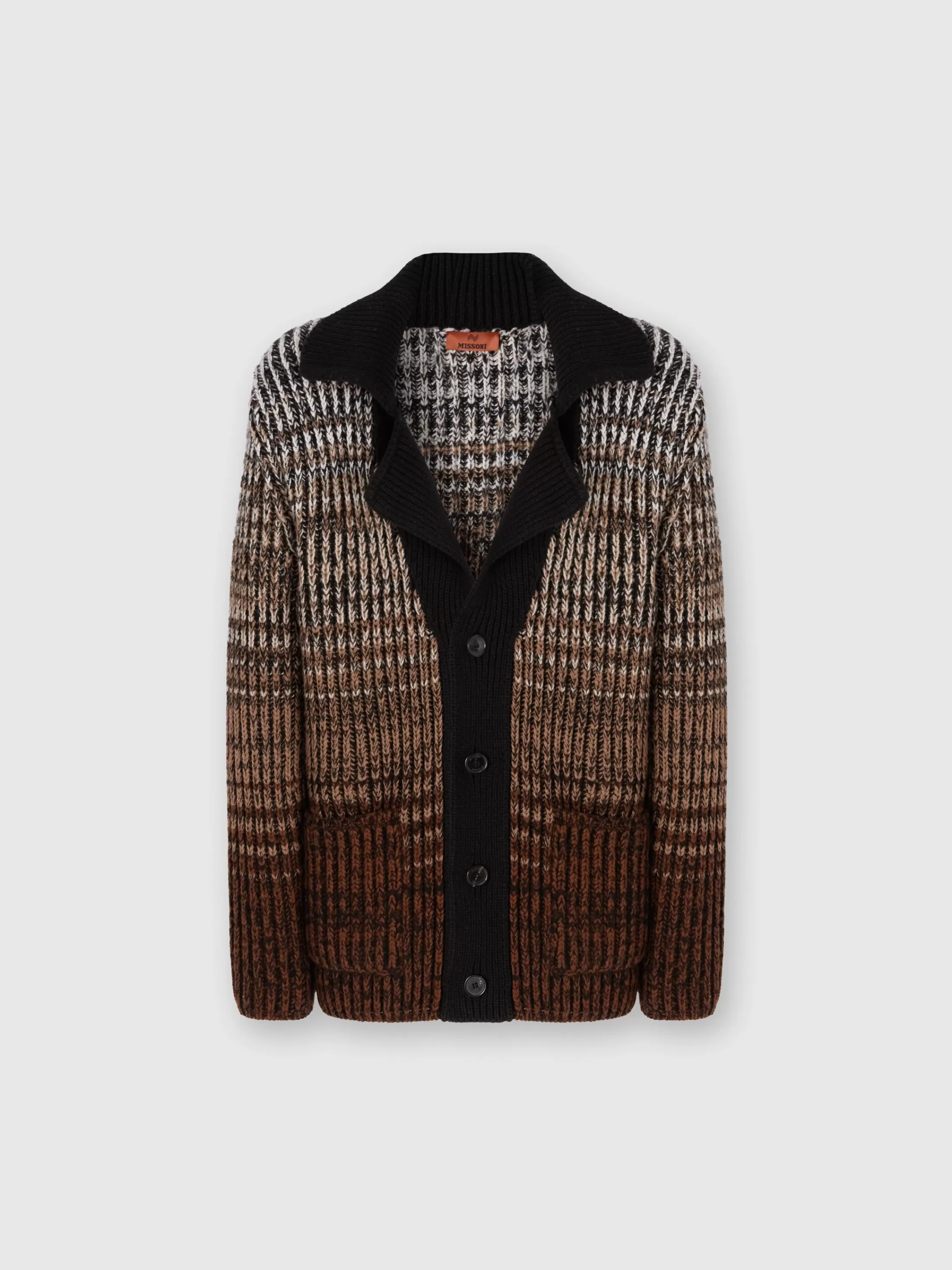 Missoni Cardigan in lana mélange con profili a contrasto | Uomo Maglieria