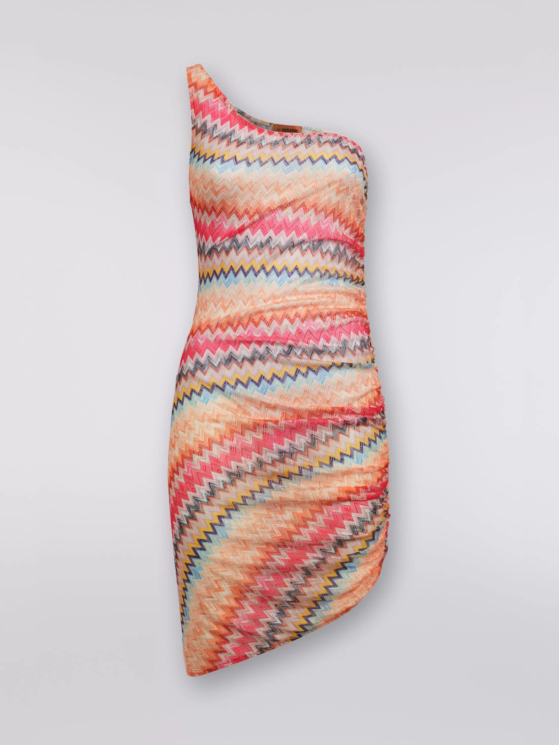 Missoni Copricostume corto monospalla in tulle chevron | Donna Abbigliamento | Abbigliamento