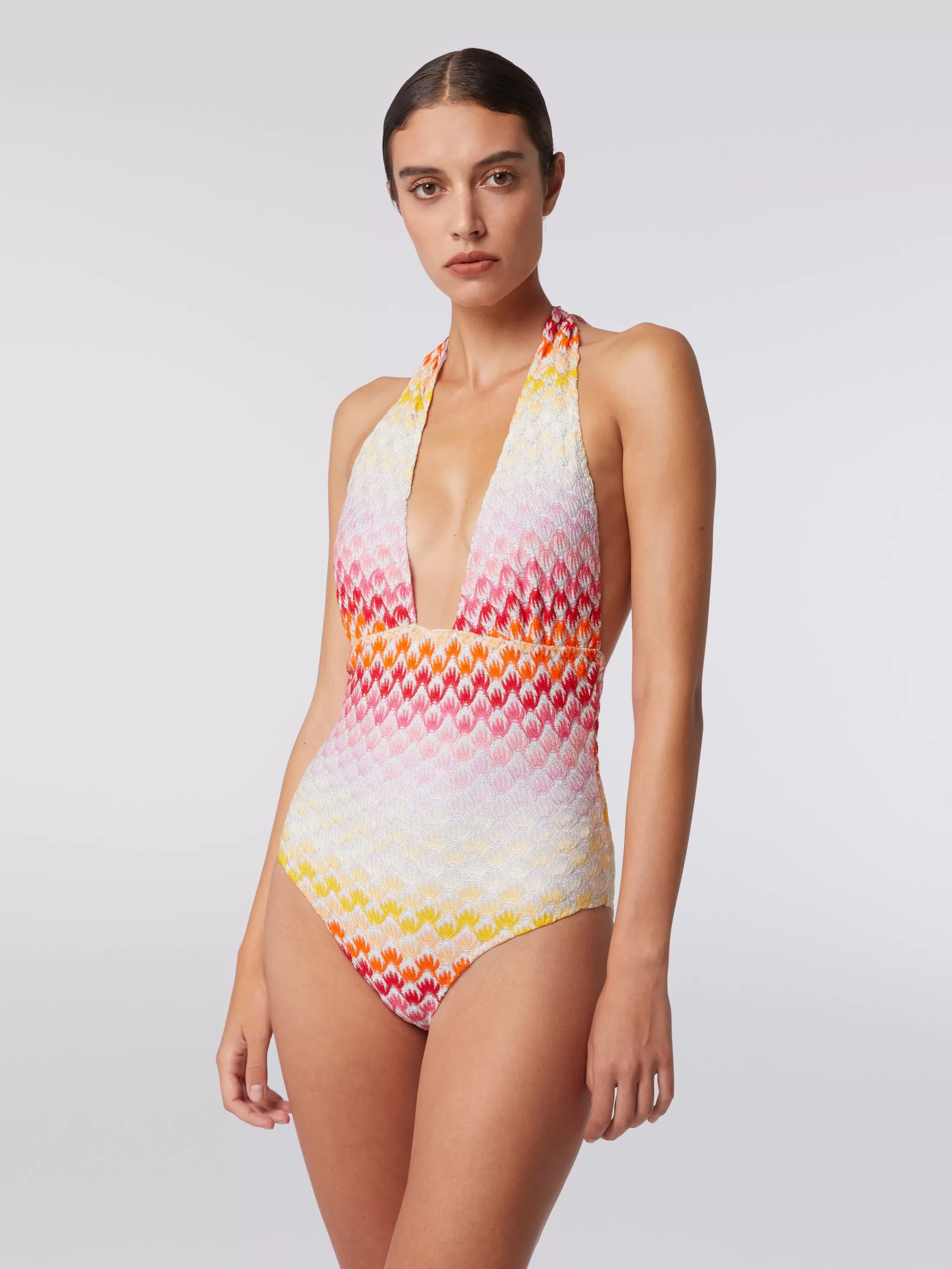 Missoni Costume intero effetto pizzo dégradé con lurex | Donna Costumi Da Bagno | Costumi Da Bagno