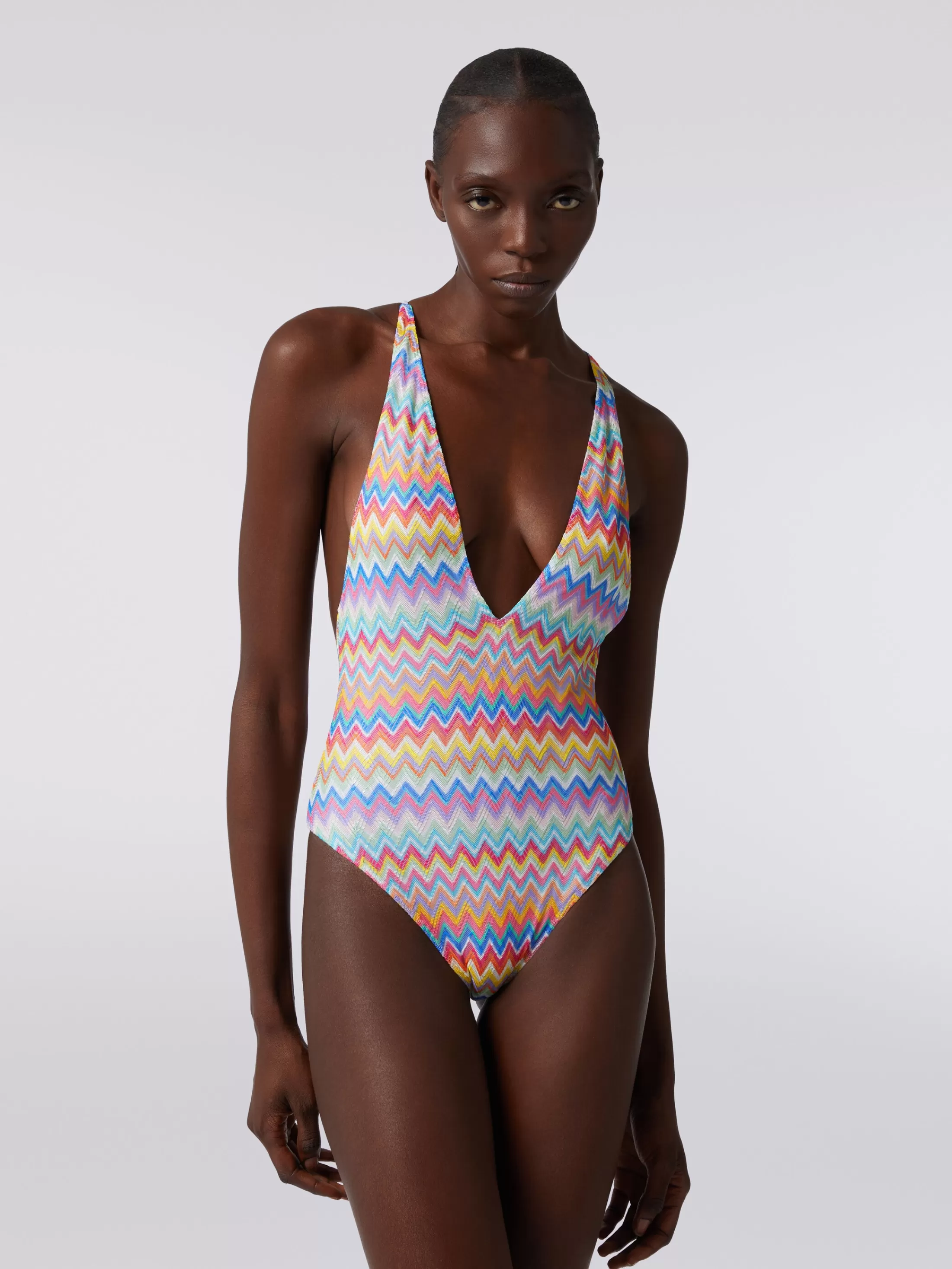 Missoni Costume intero stampa zig zag con scollatura a V | Donna Costumi Da Bagno | Costumi Da Bagno