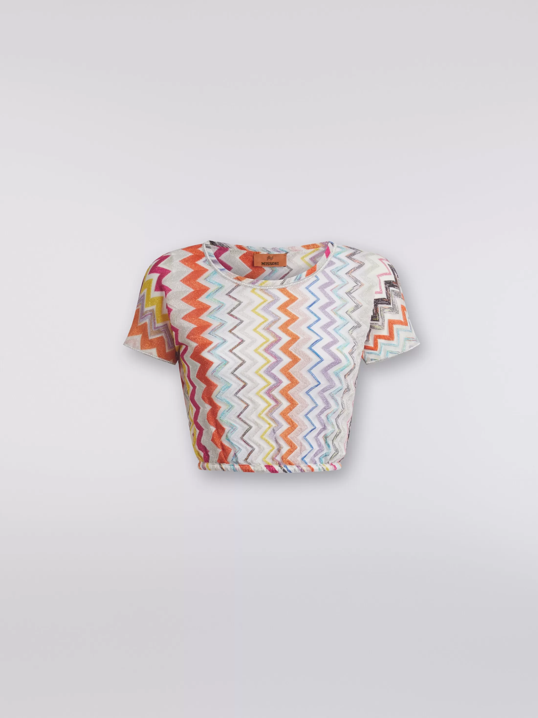 Missoni Crop top in misto viscosa chevron con lurex | Donna Abbigliamento | Abbigliamento