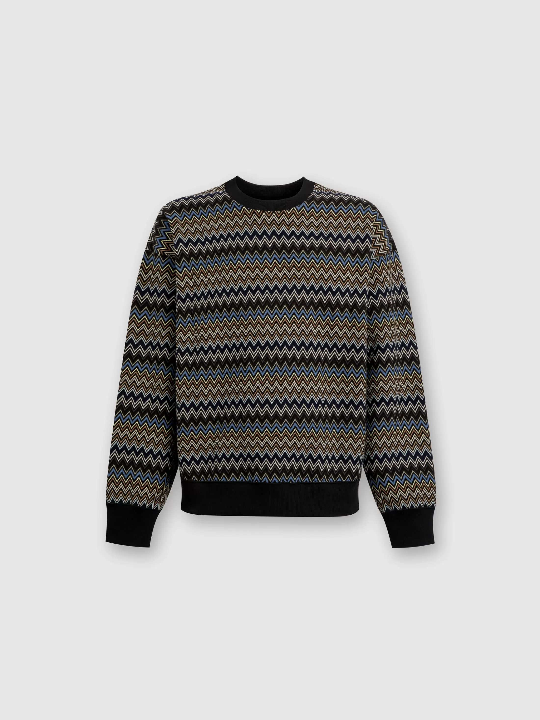 Missoni Felpa girocollo in cotone zig zag | Uomo Maglieria