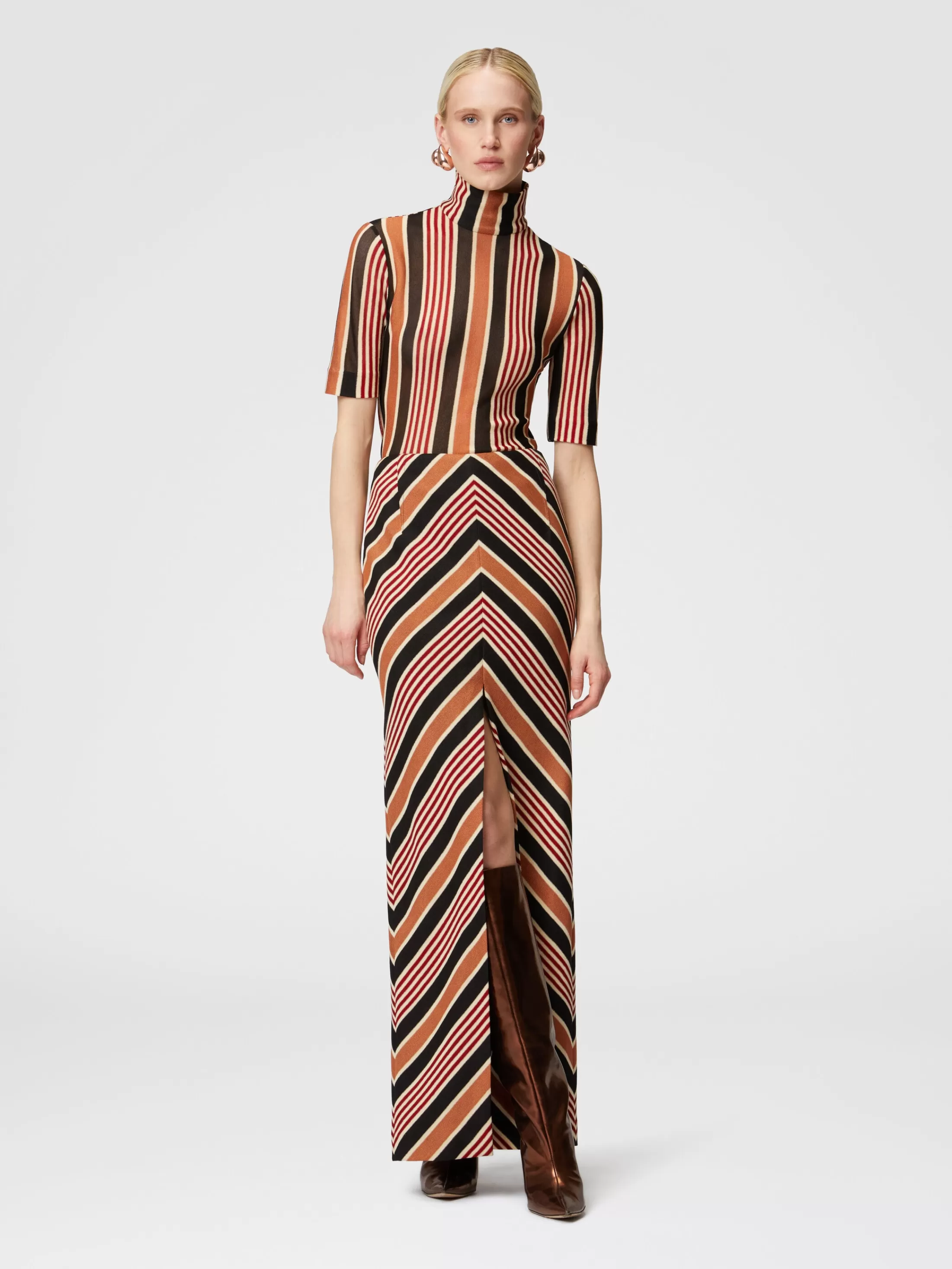 Missoni Gonna lunga con maxi-spacco in cotone e viscosa | Donna Gonne