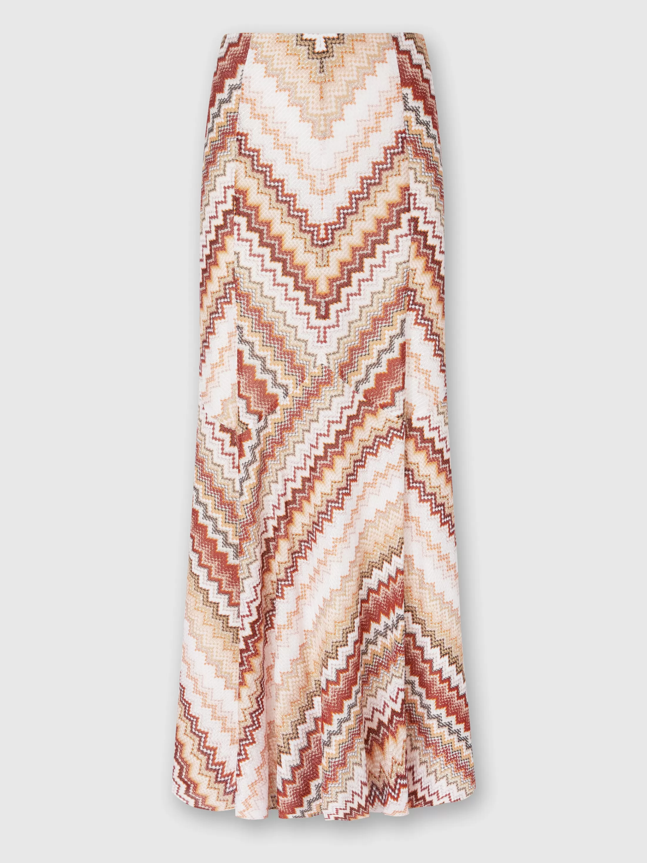 Missoni Gonna lunga svasata con motivo zig zag seghettato lamé | Donna Gonne