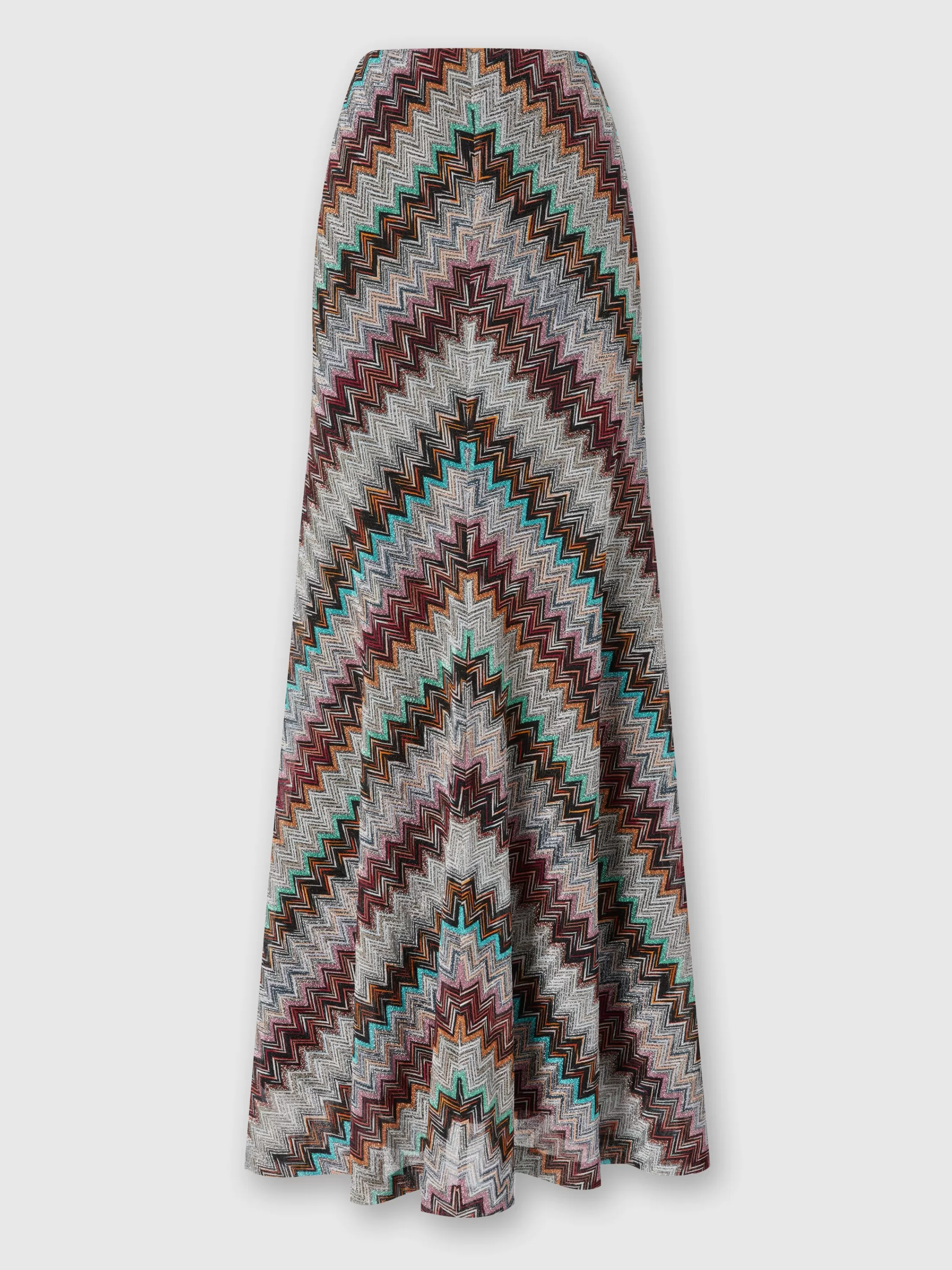 Missoni Gonna lunga svasata motivo zig zag fiammato lamé | Donna Gonne