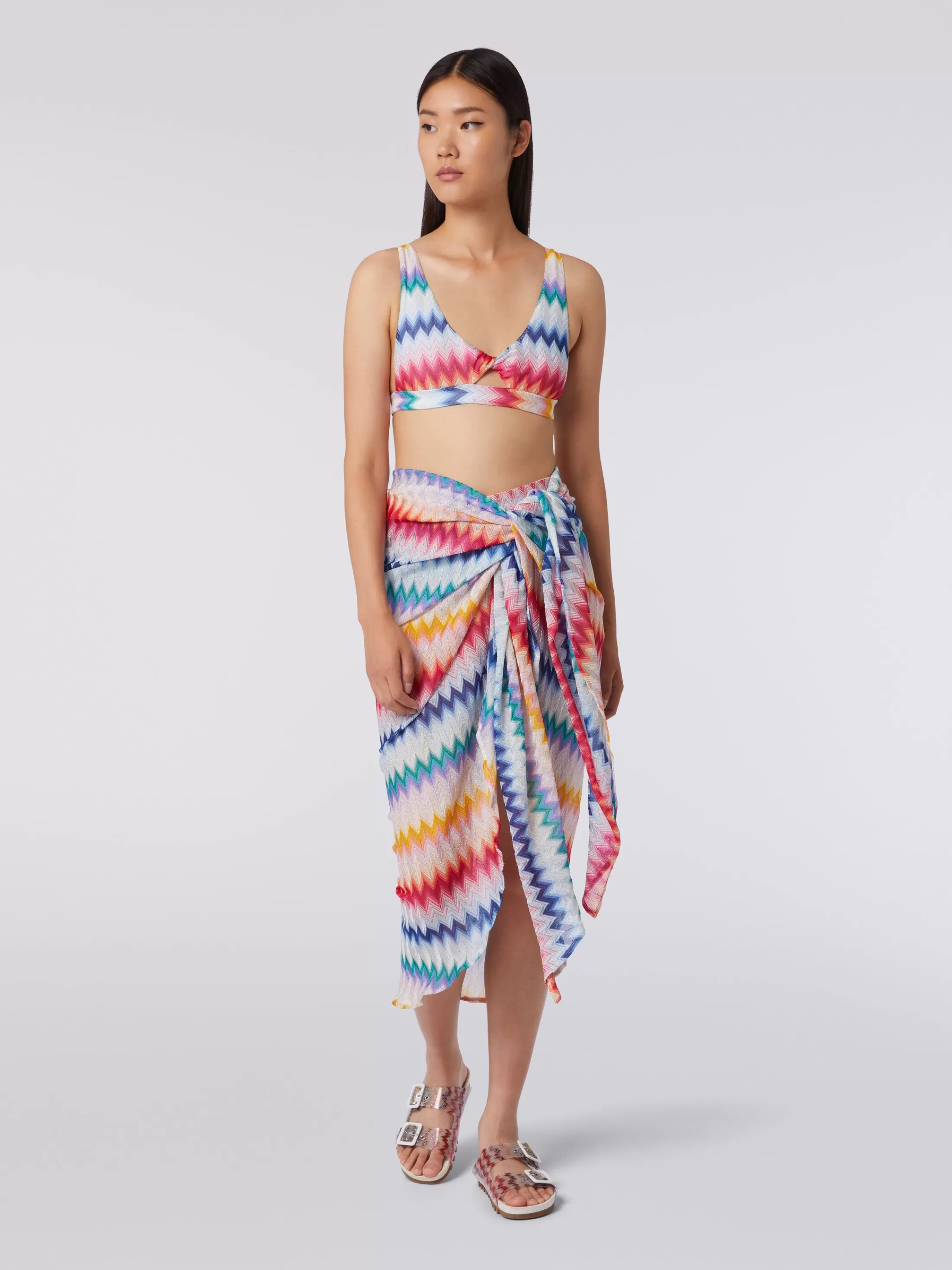 Missoni Gonna pareo motivo zig zag con lurex | Donna Abbigliamento | Abbigliamento