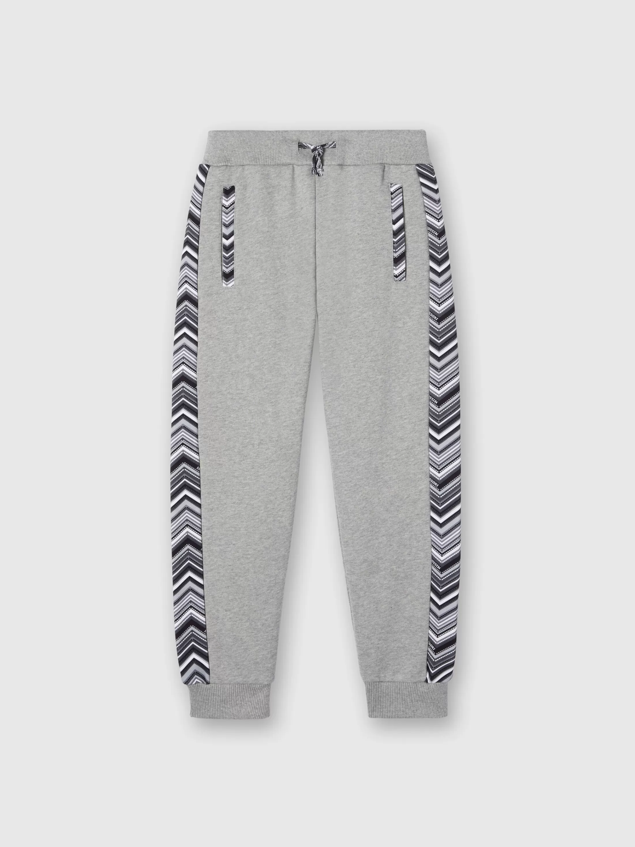 Missoni Joggers in cotone con inserti zig zag | Bambino Abbigliamento