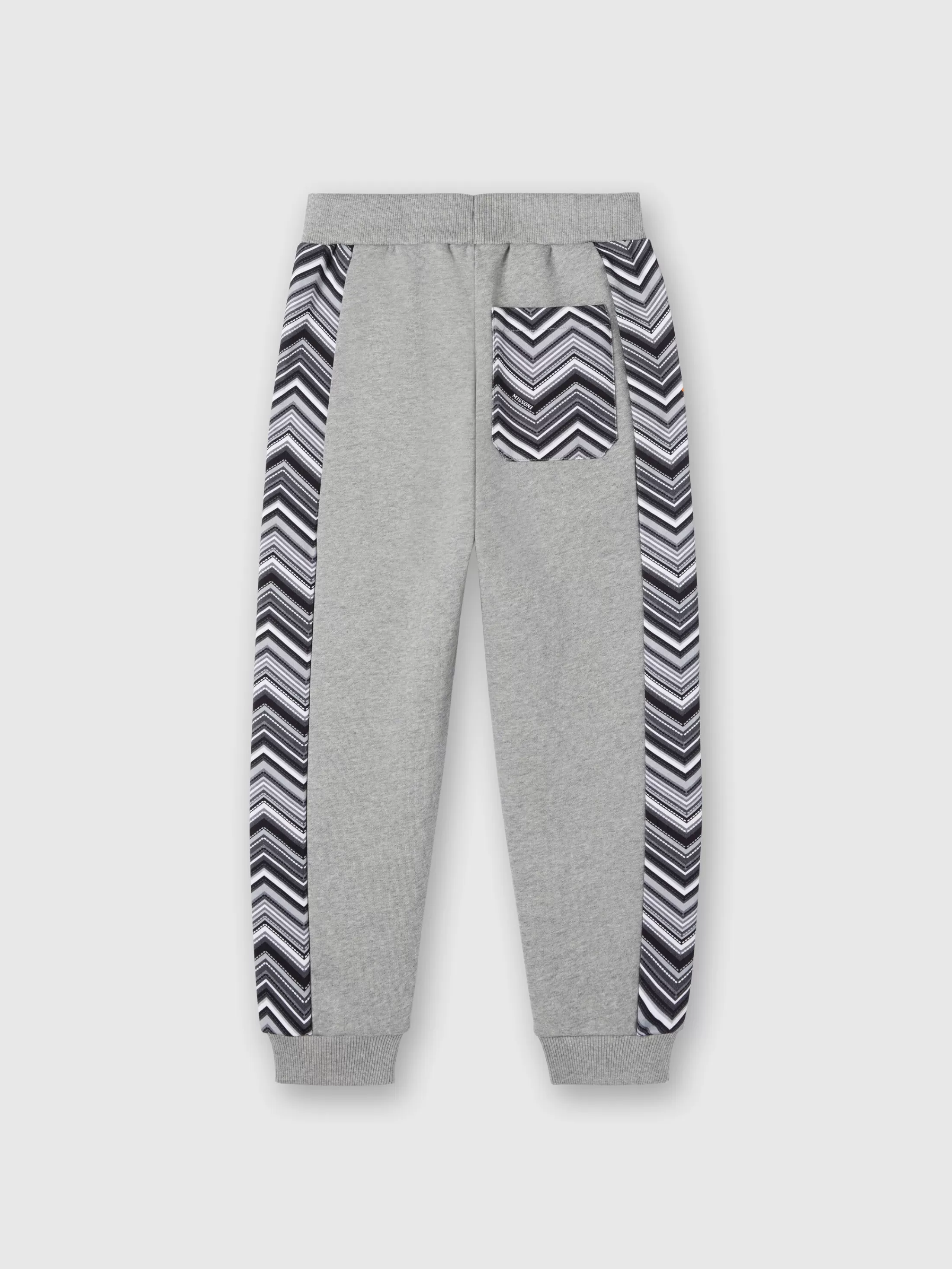 Missoni Joggers in cotone con inserti zig zag | Bambino Abbigliamento