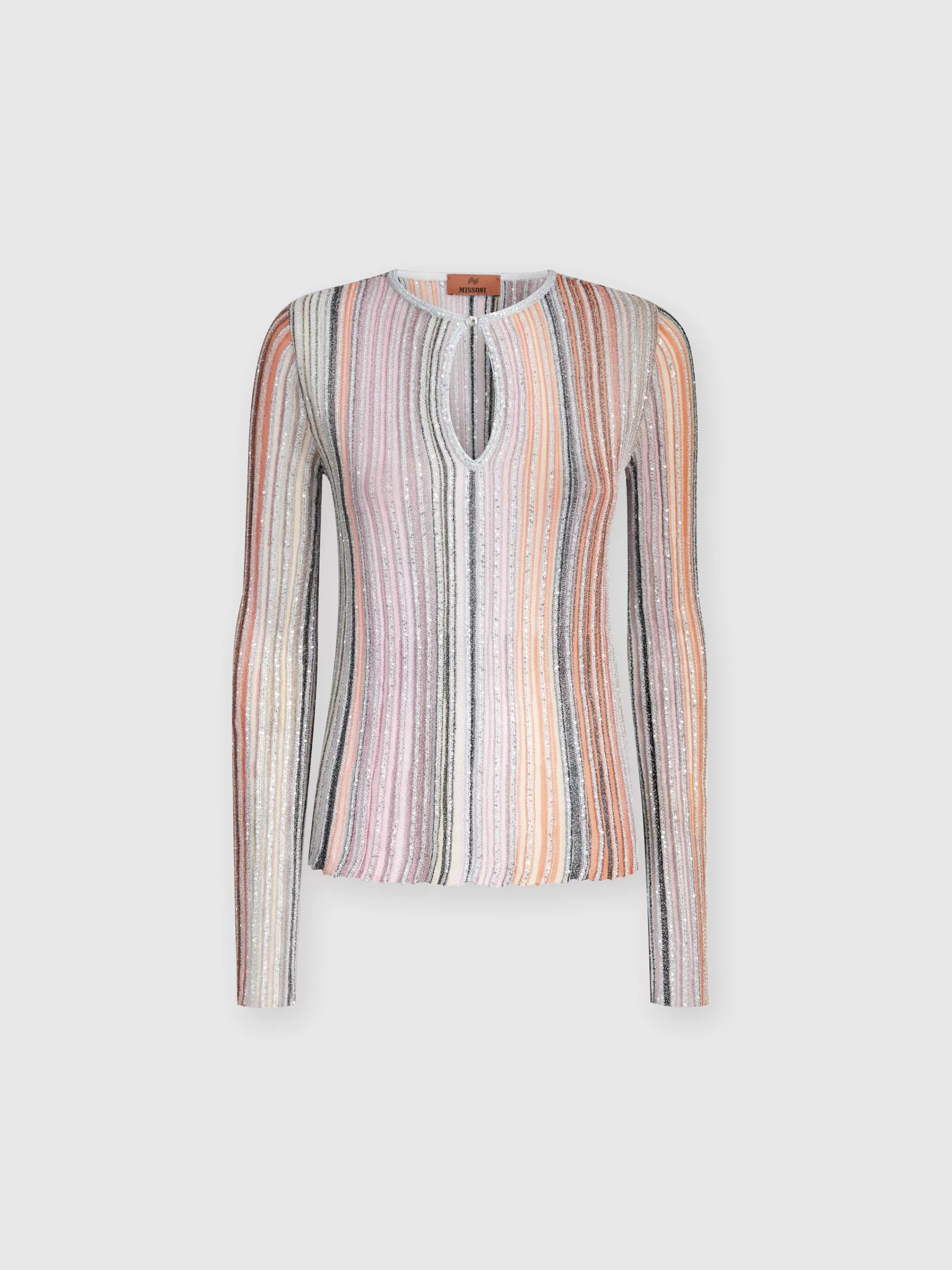 Missoni Maglia a costine parzializzate con paillettes | Donna T-Shirt E Top