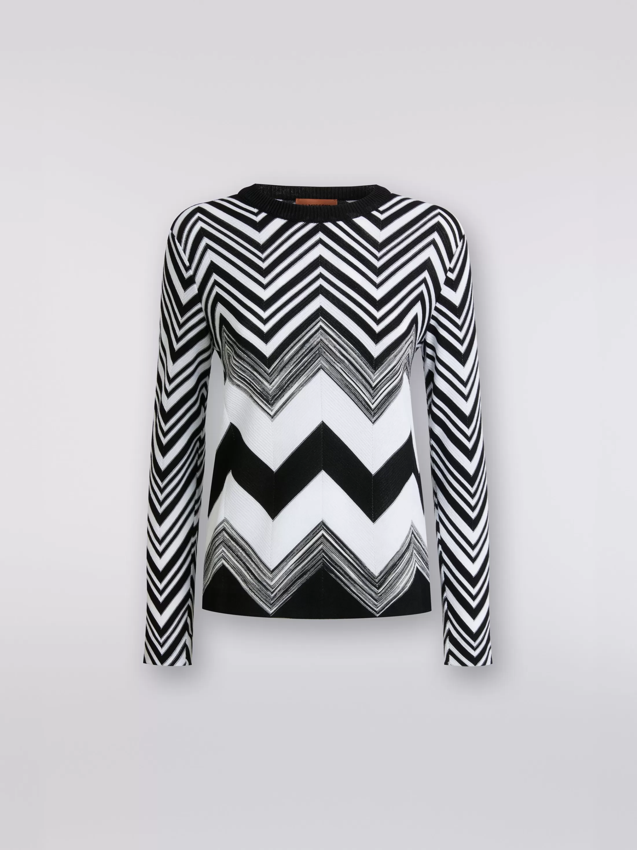 Missoni Maglia girocollo in misto cotone zig zag | Donna Maglieria