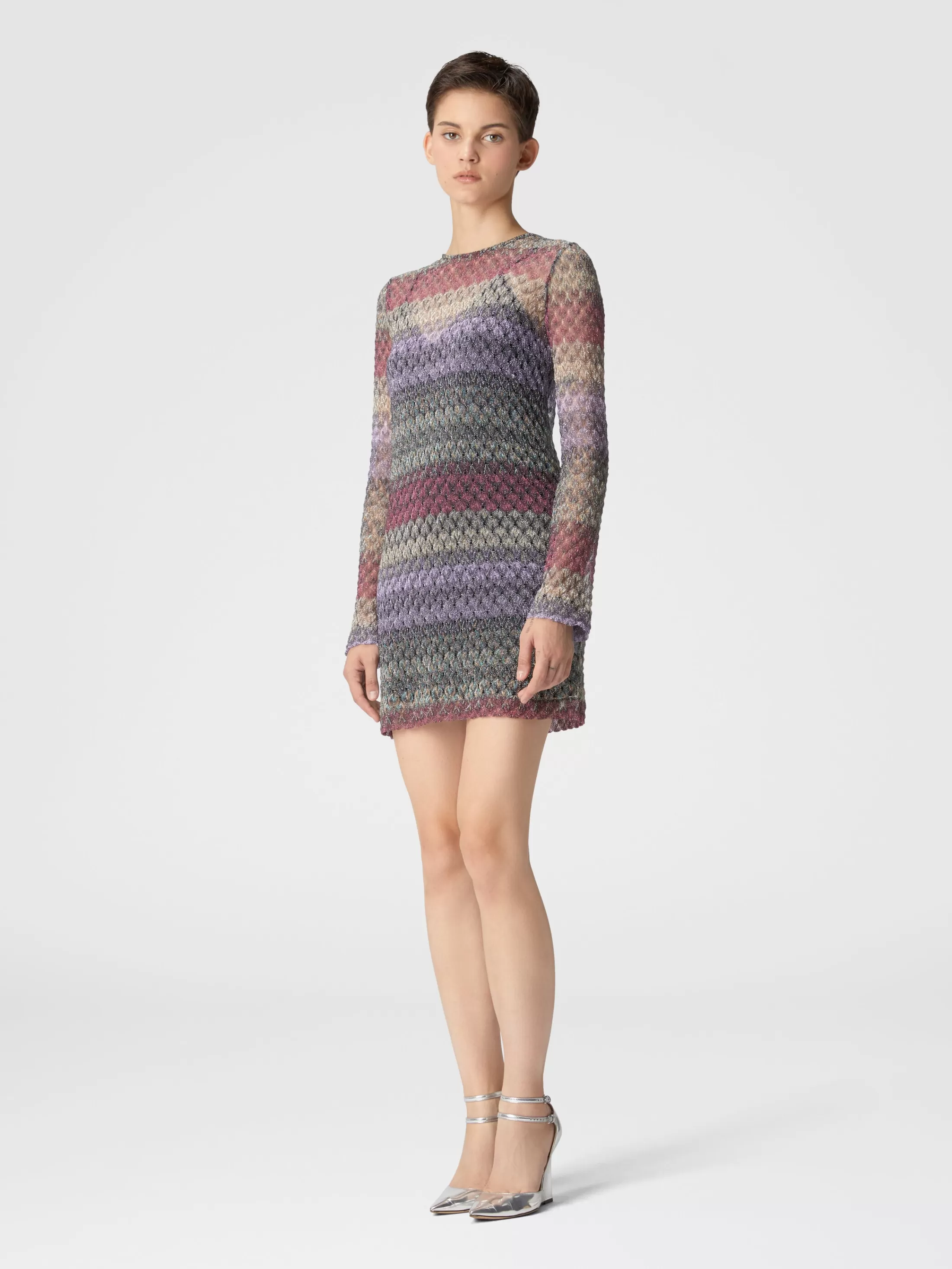 Missoni Mini-abito in pizzo lamé effetto vedo non vedo | Donna Abiti