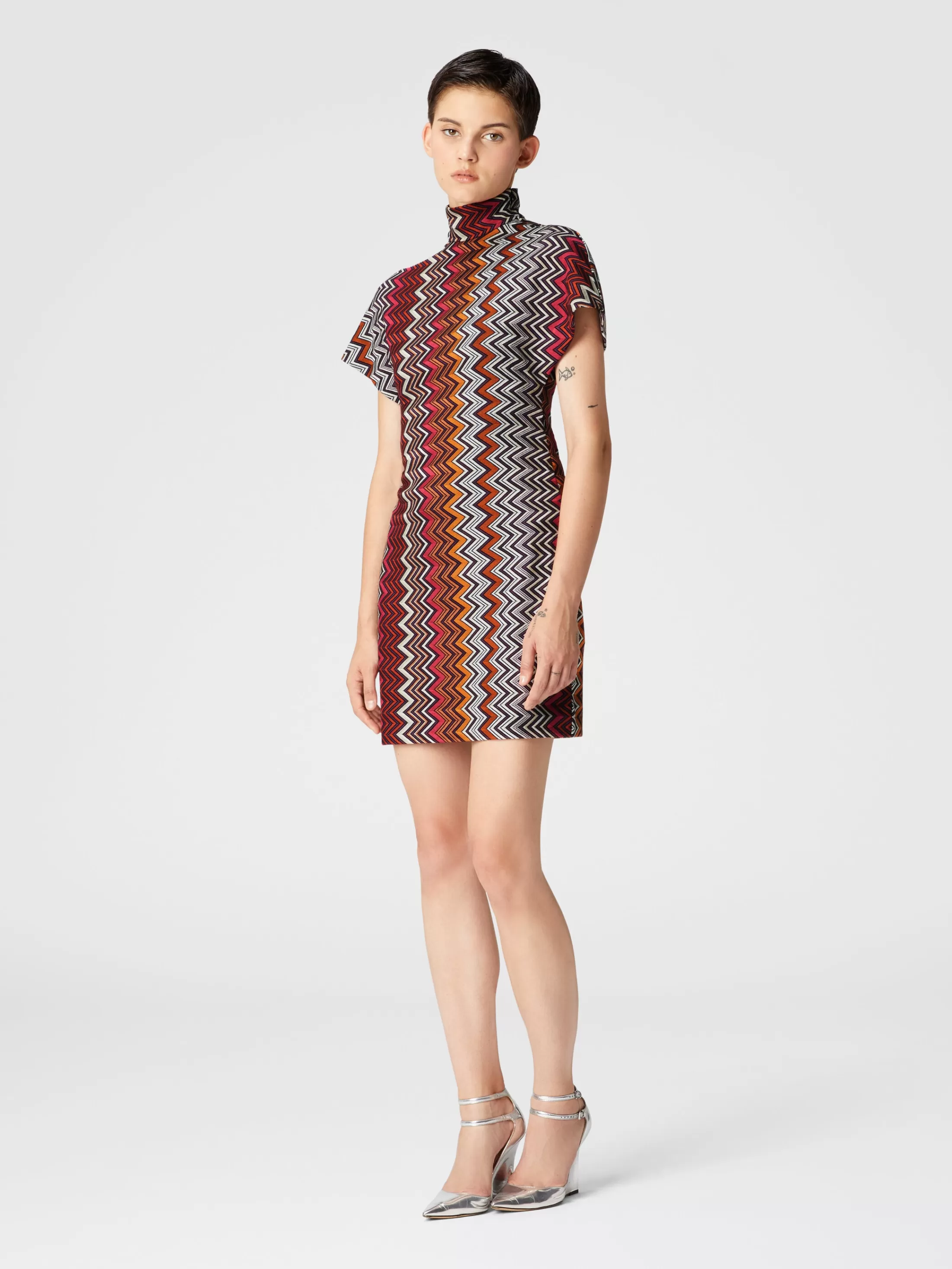 Missoni Mini-abito in viscosa e lana zig zag | Donna Abiti