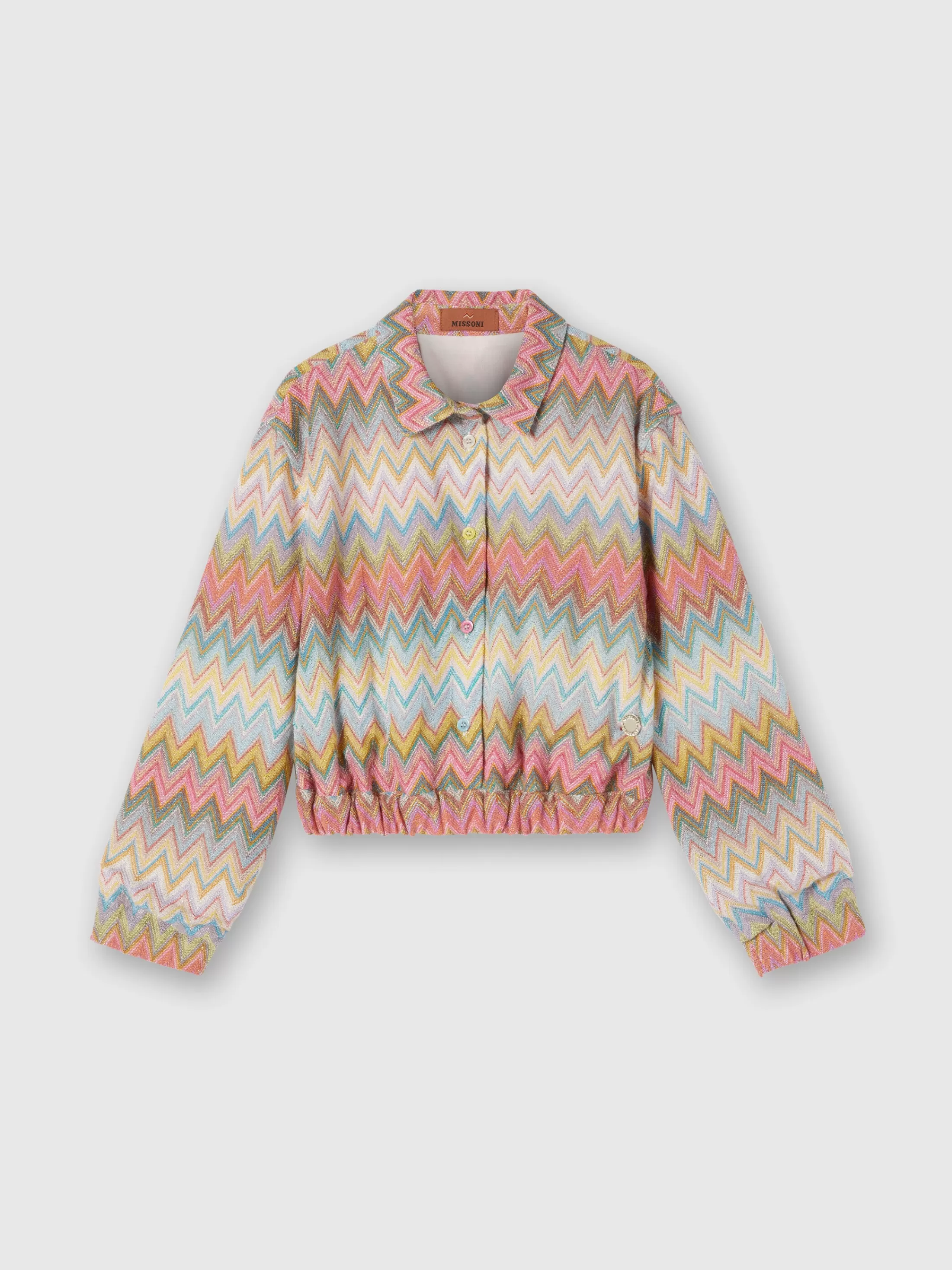 Missoni Overshirt in maglia zig zag lamé | Abbigliamento