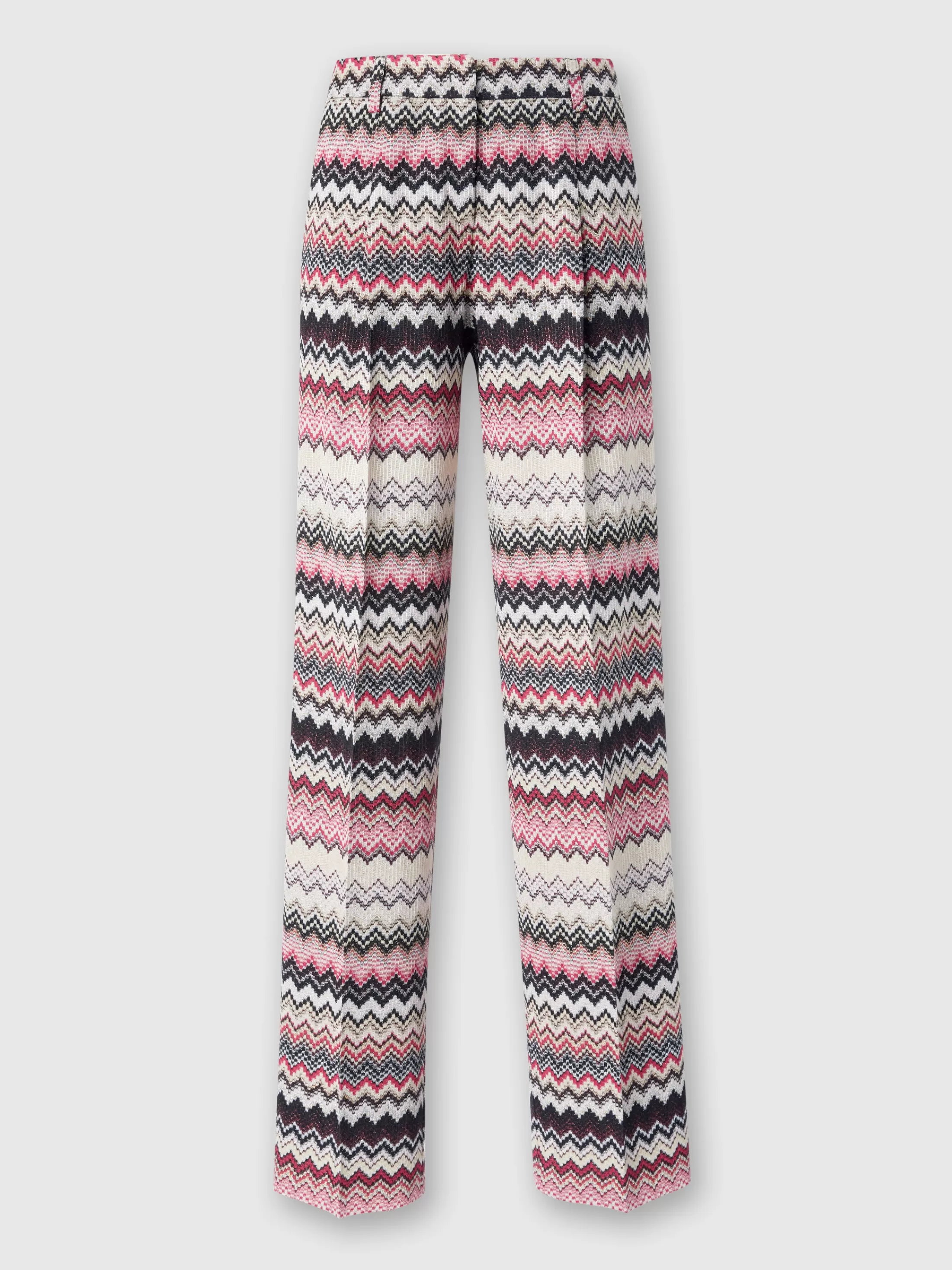 Missoni Pantaloni classici con motivo zig zag seghettato lamé | Donna Pantaloni