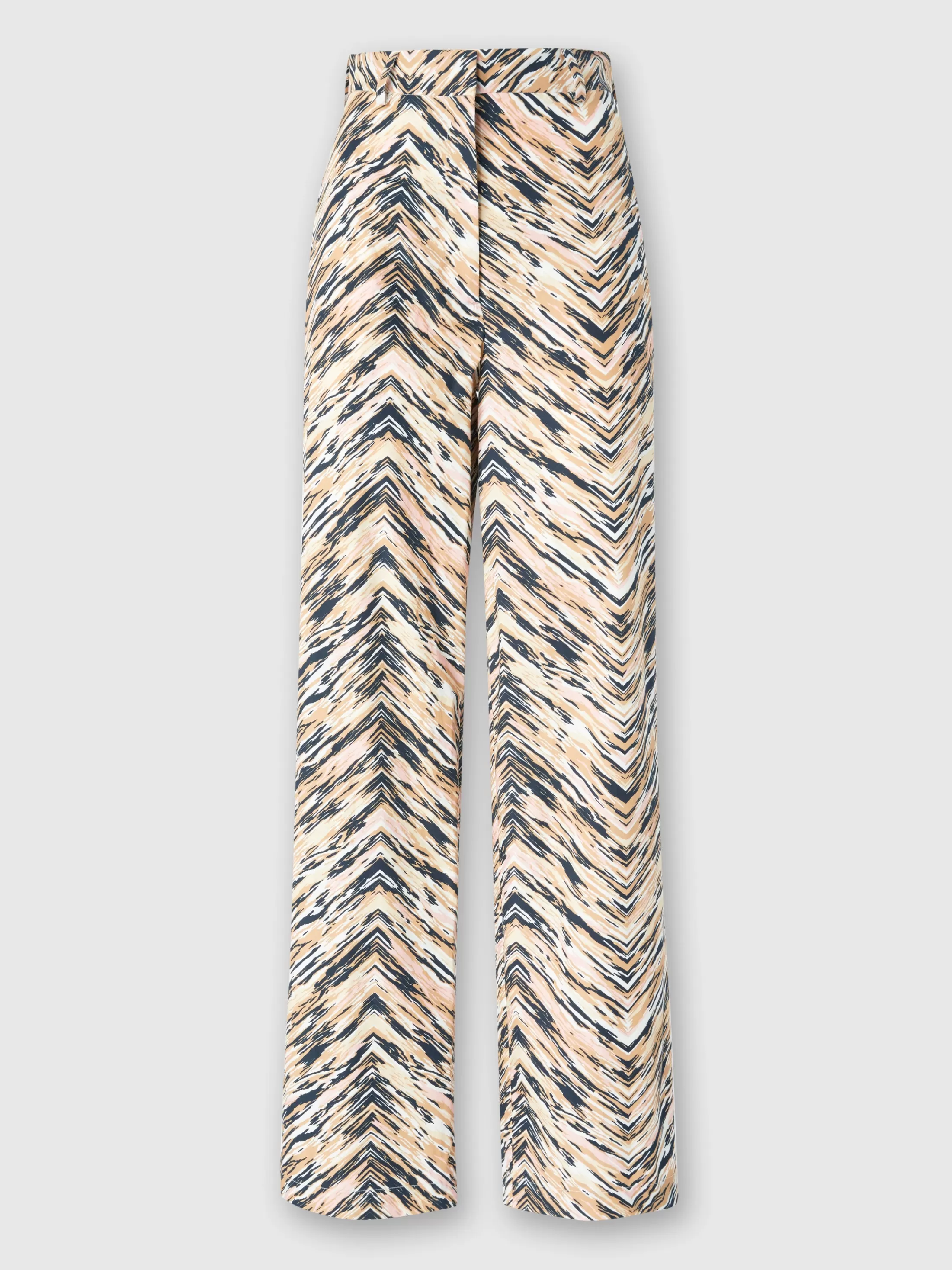 Missoni Pantaloni classici in cotone stampa zig zag animalier | Donna Pantaloni