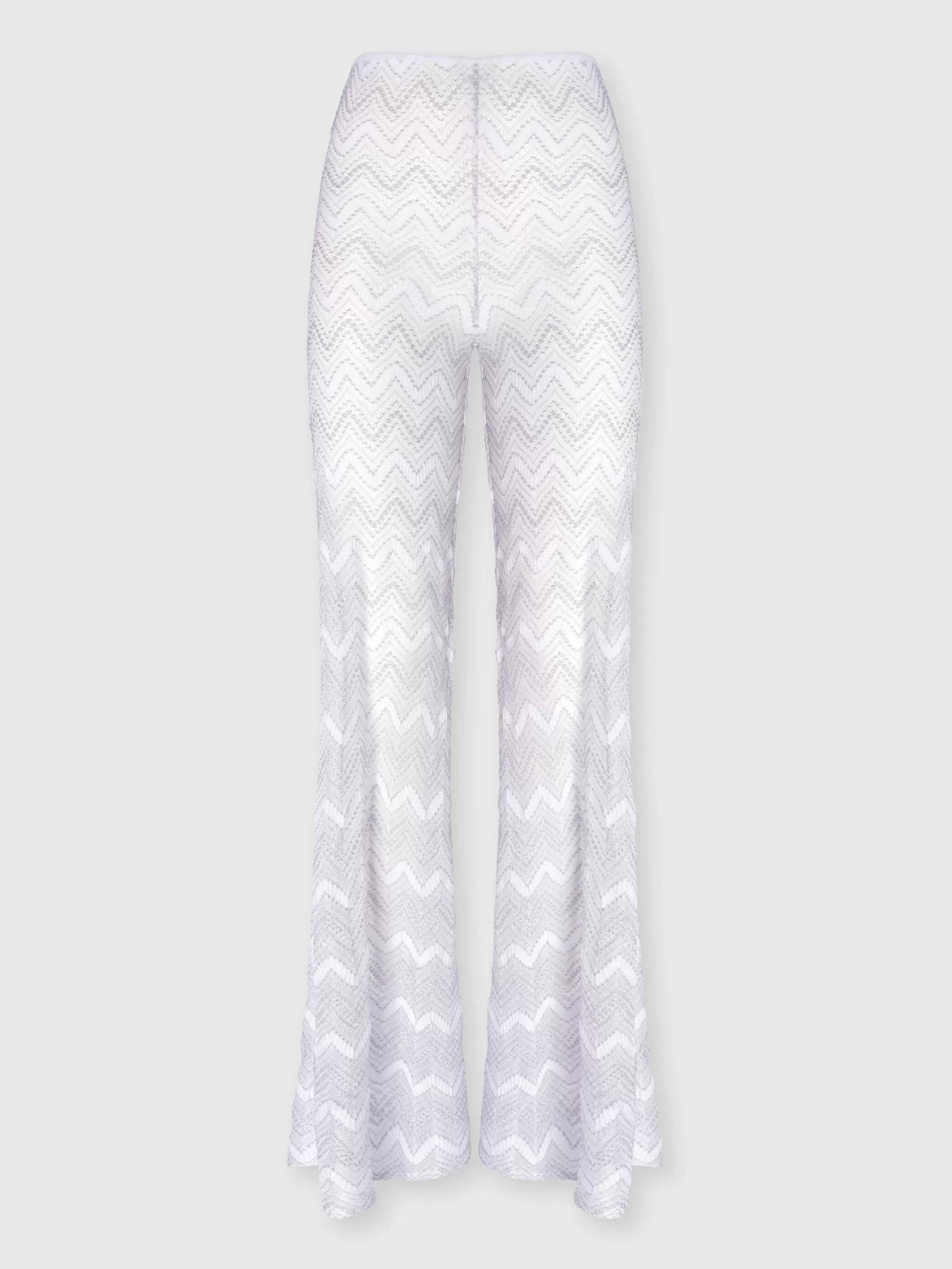 Missoni Pantaloni copricostume flare in viscosa zig zag lamé | Donna Pantaloni | Abbigliamento