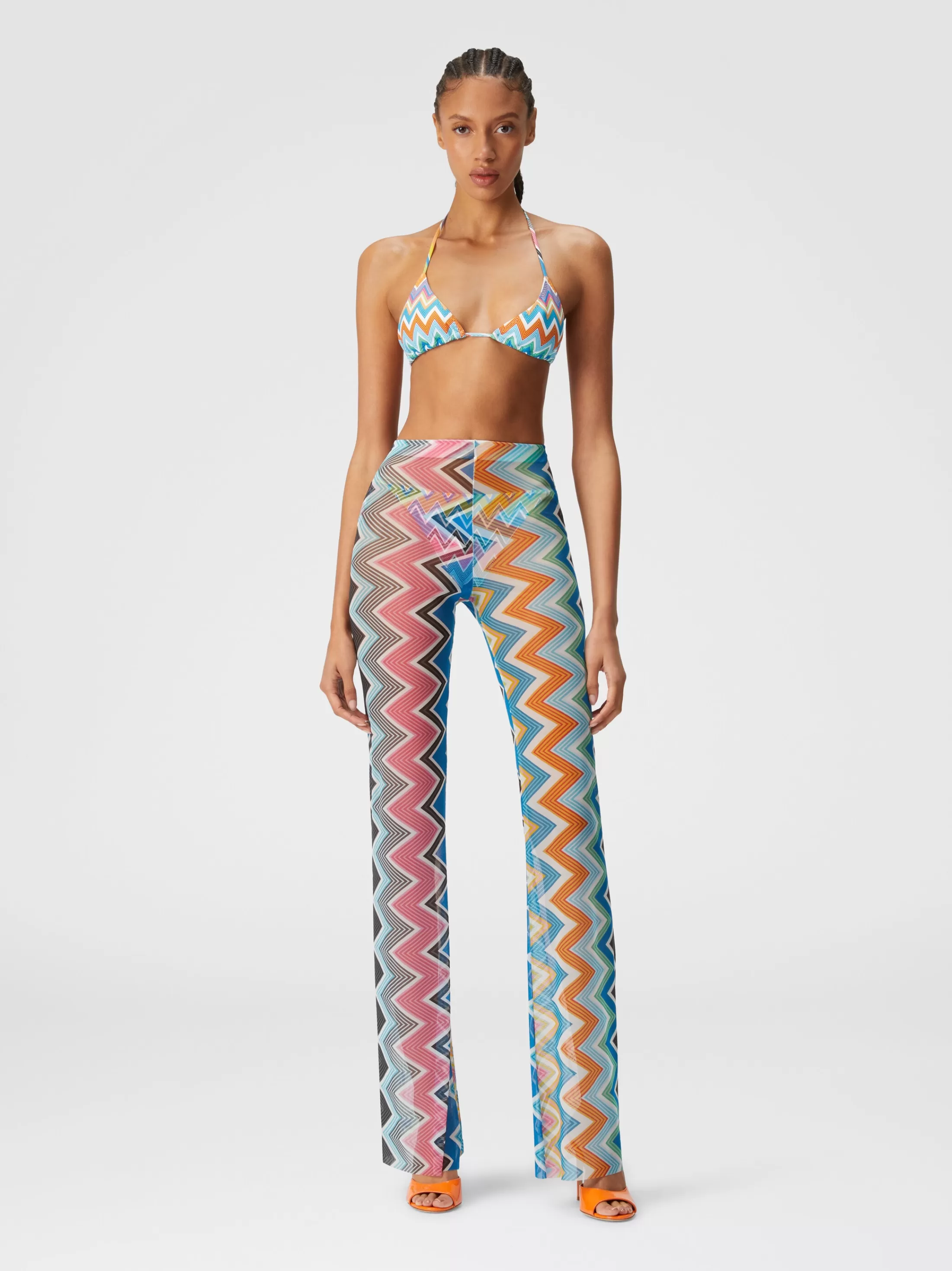 Missoni Pantaloni copricostume in tulle stampa zig zag | Donna Abbigliamento | Abbigliamento