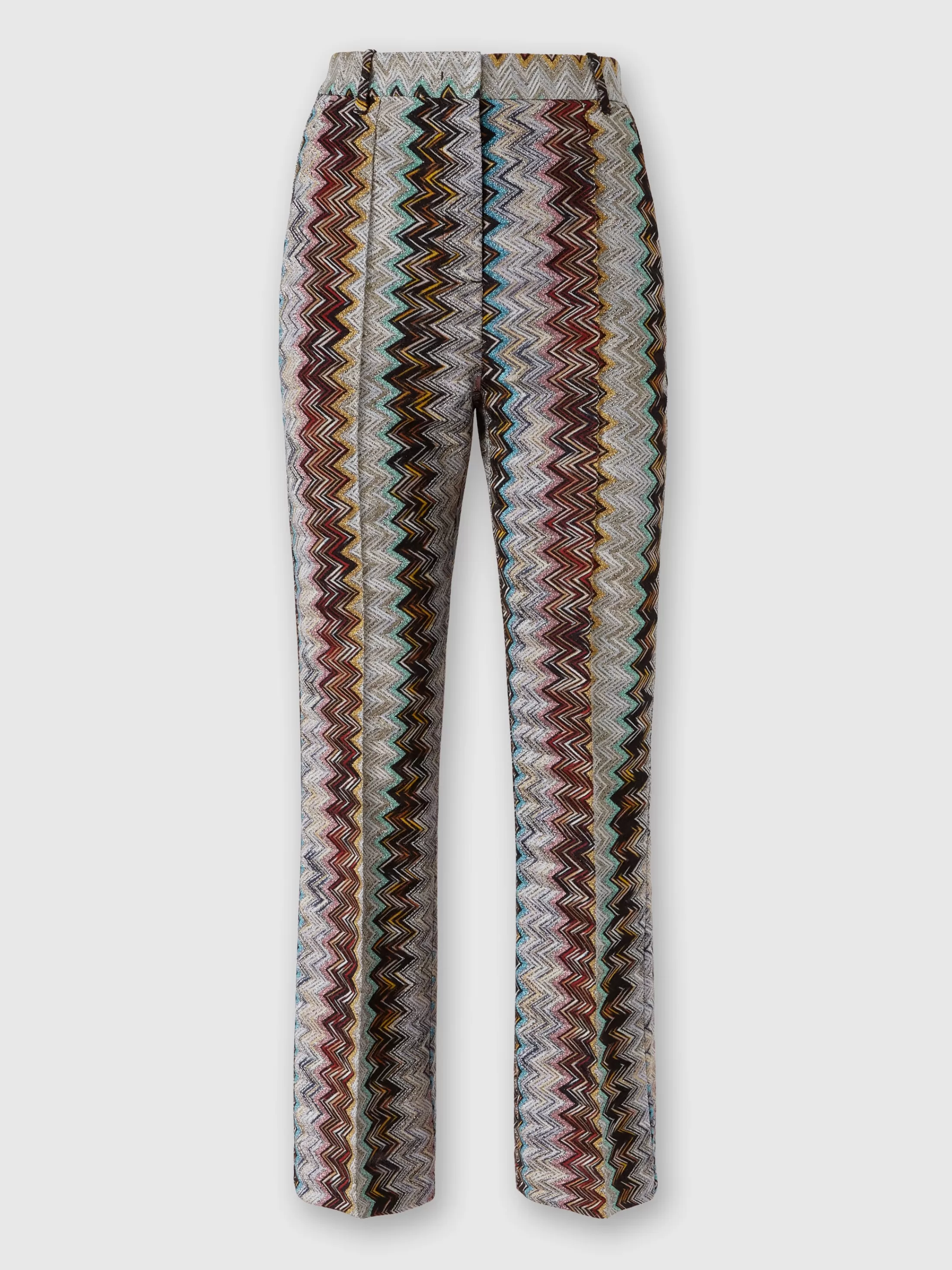 Missoni Pantaloni crop con motivo zig zag fiammato lamé | Donna Pantaloni