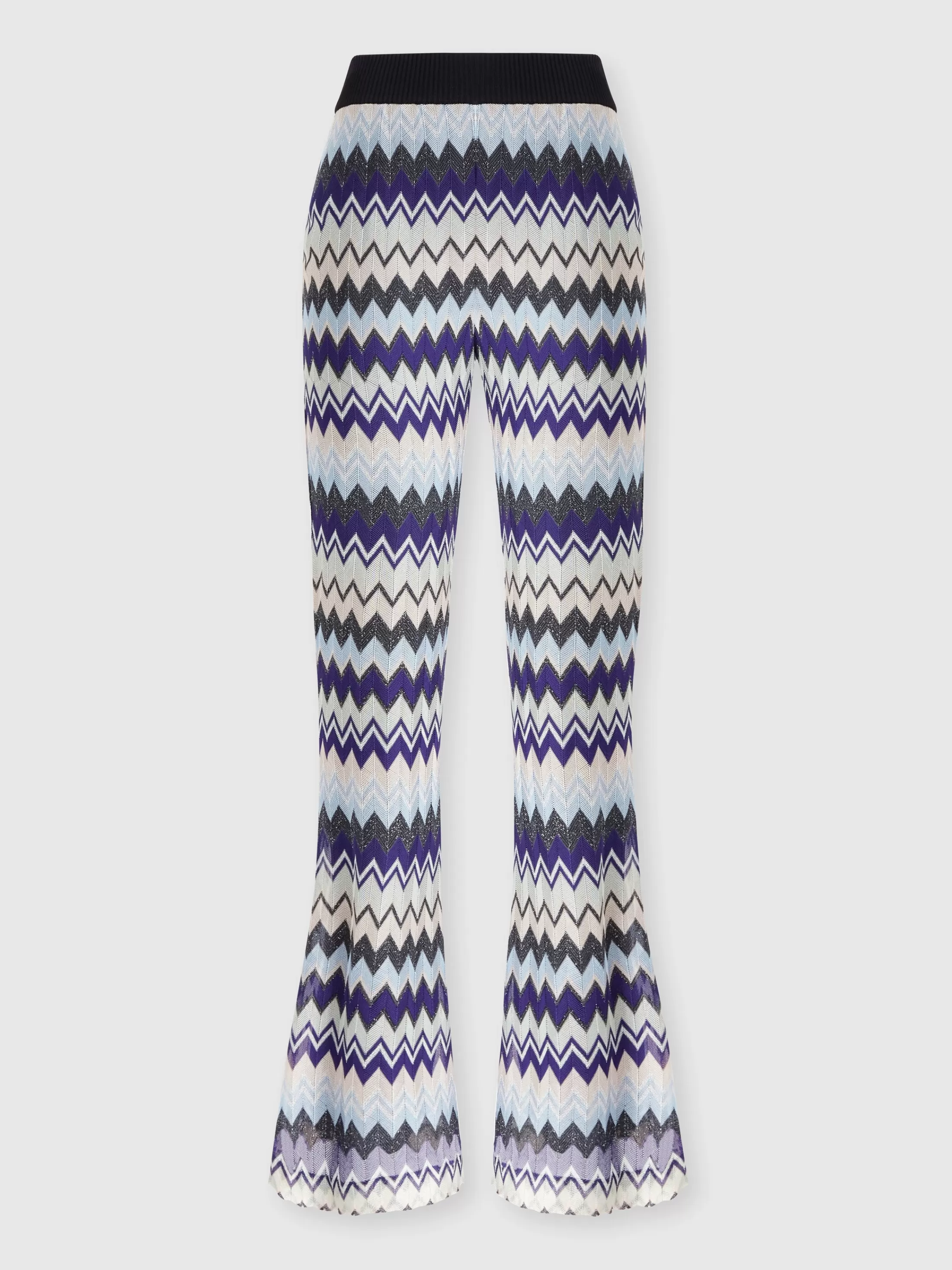 Missoni Pantaloni flare in viscosa zig zag lamé | Donna Pantaloni