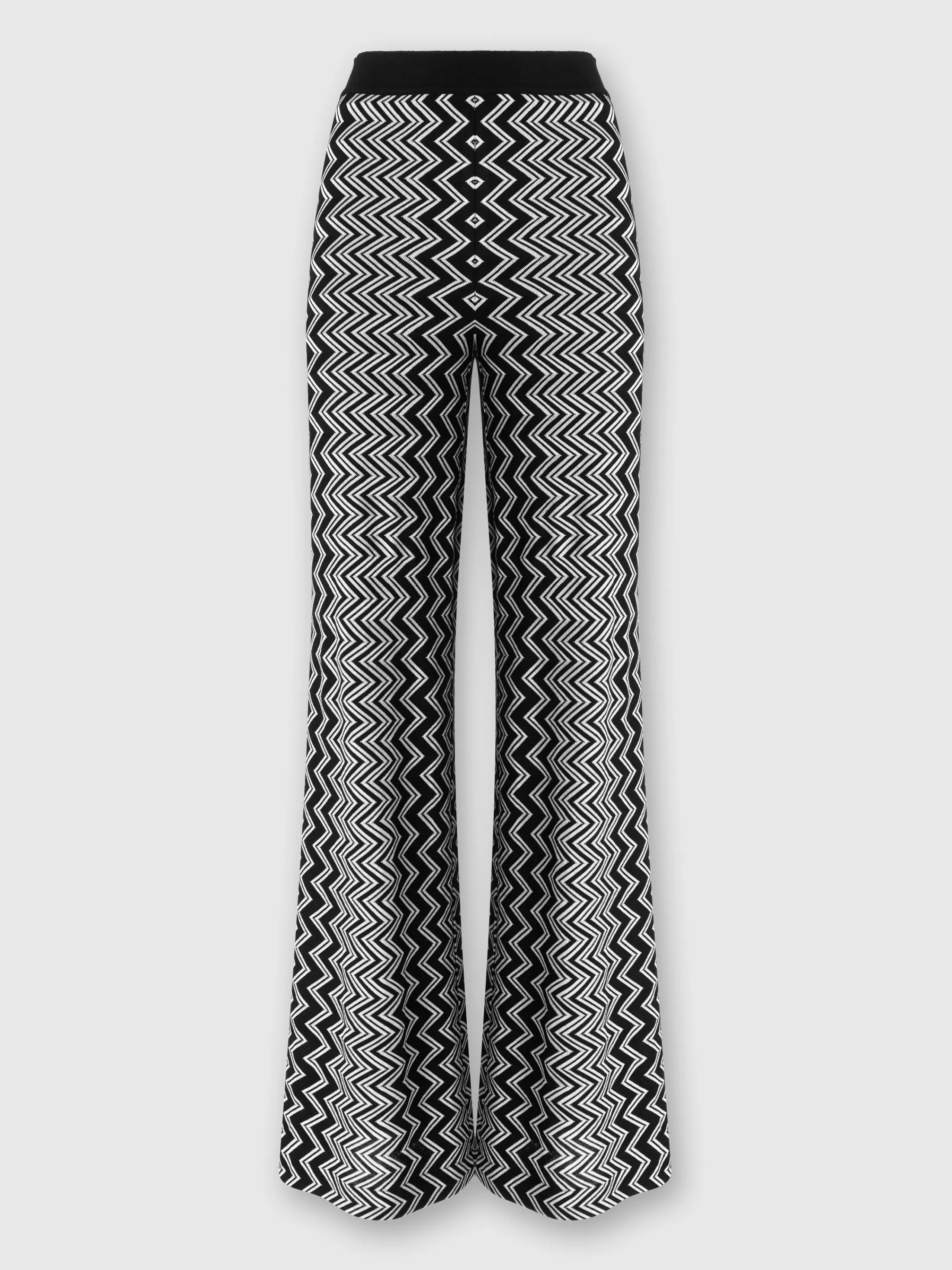 Missoni Pantapalazzo in lana e viscosa zig zag | Donna Pantaloni