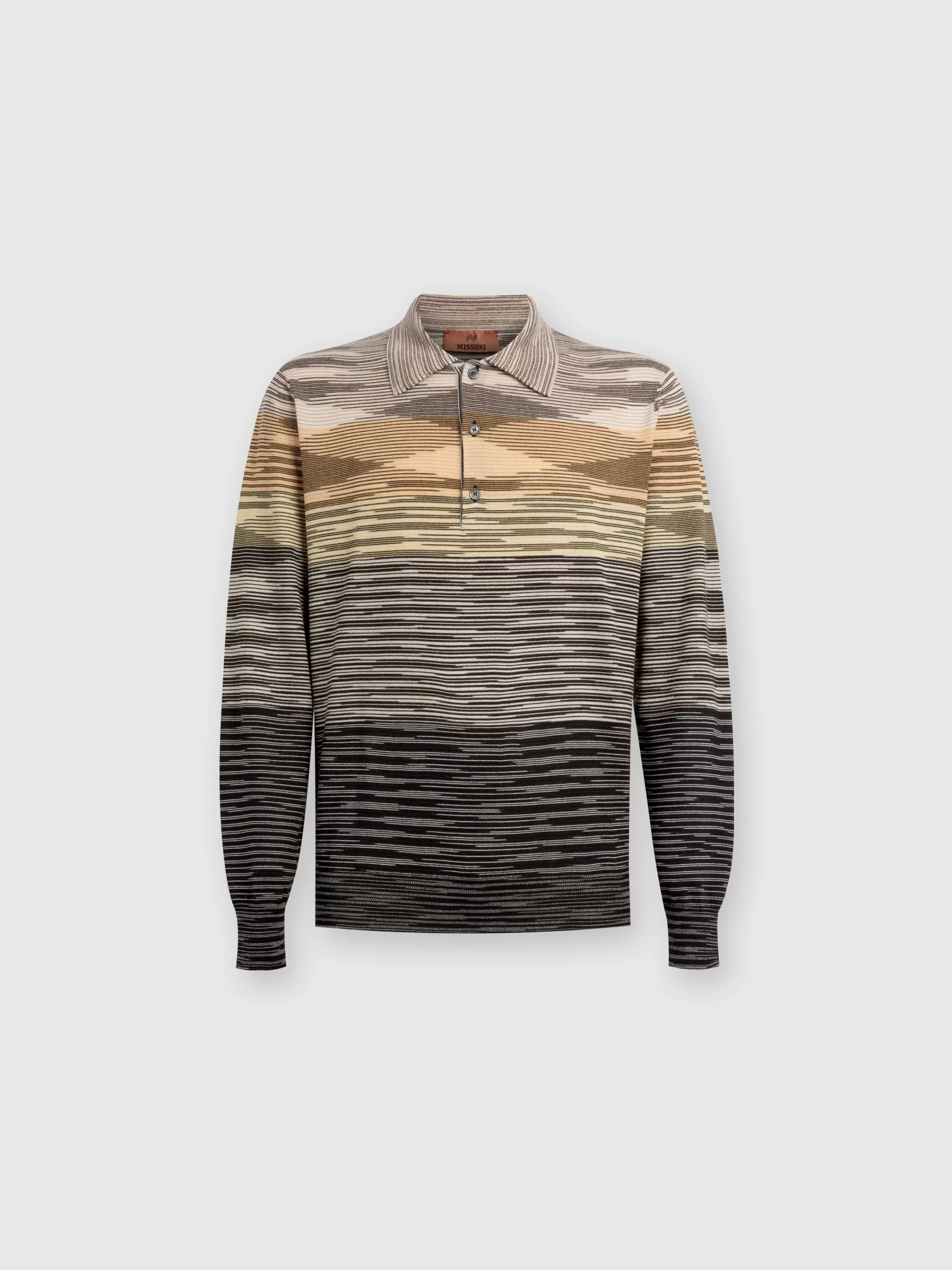 Missoni Polo a maniche lunghe in lana fiammata | Uomo Polo & Tshirts