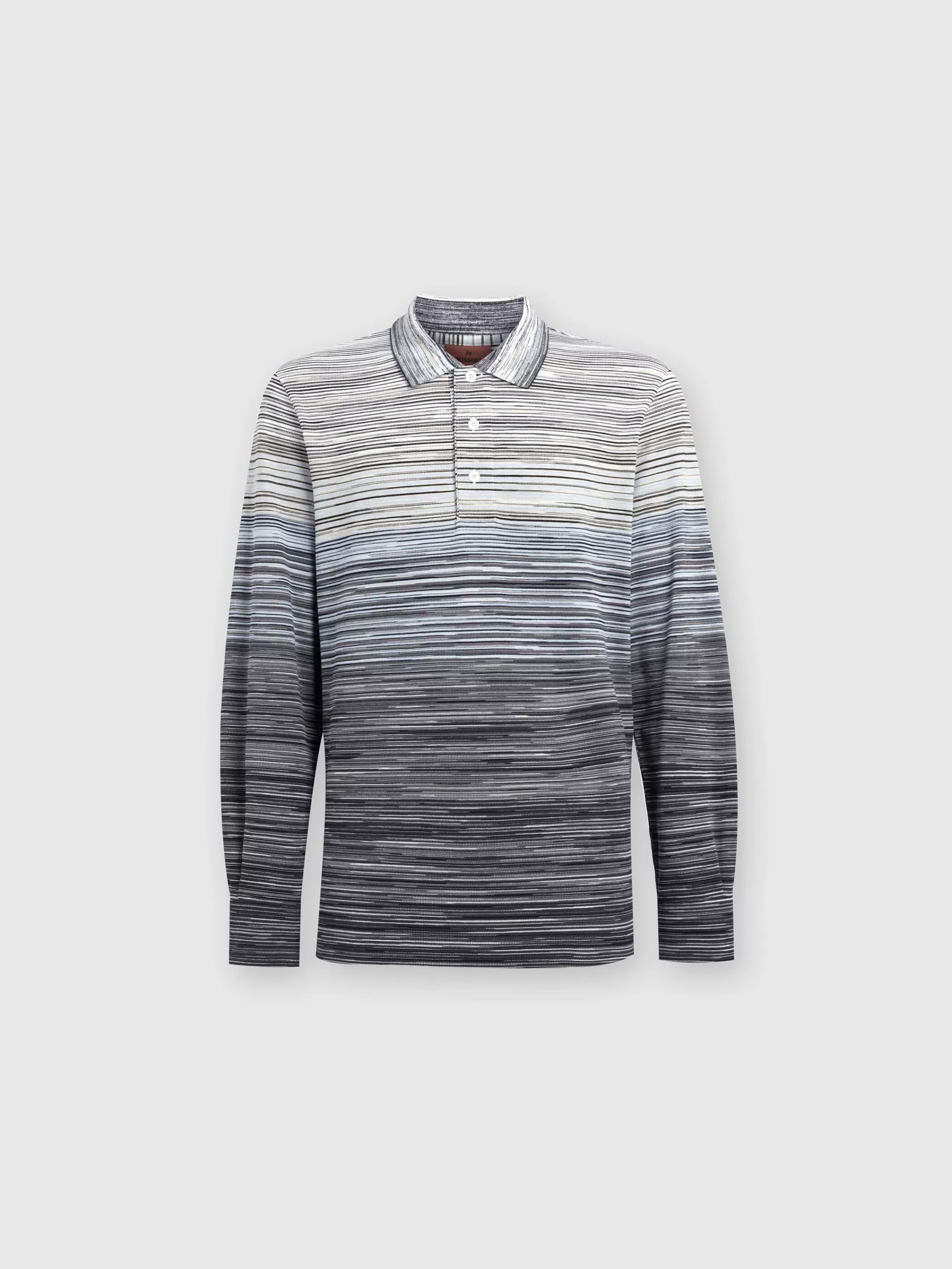 Missoni Polo a maniche lunghe in piquet di cotone fiammato | Uomo Polo & Tshirts