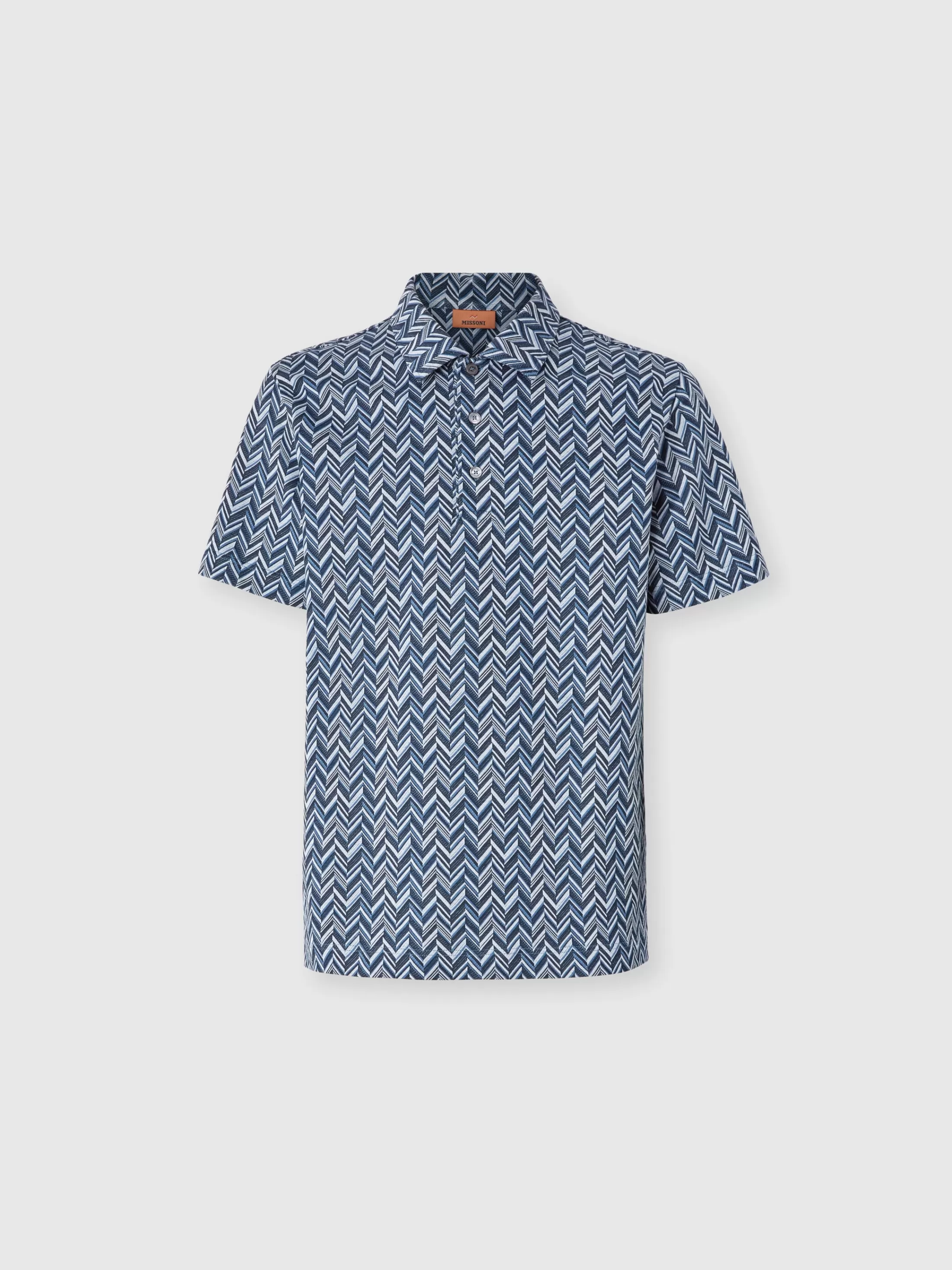 Missoni Polo in jersey di cotone jacquard zig zag | Uomo Polo & Tshirts